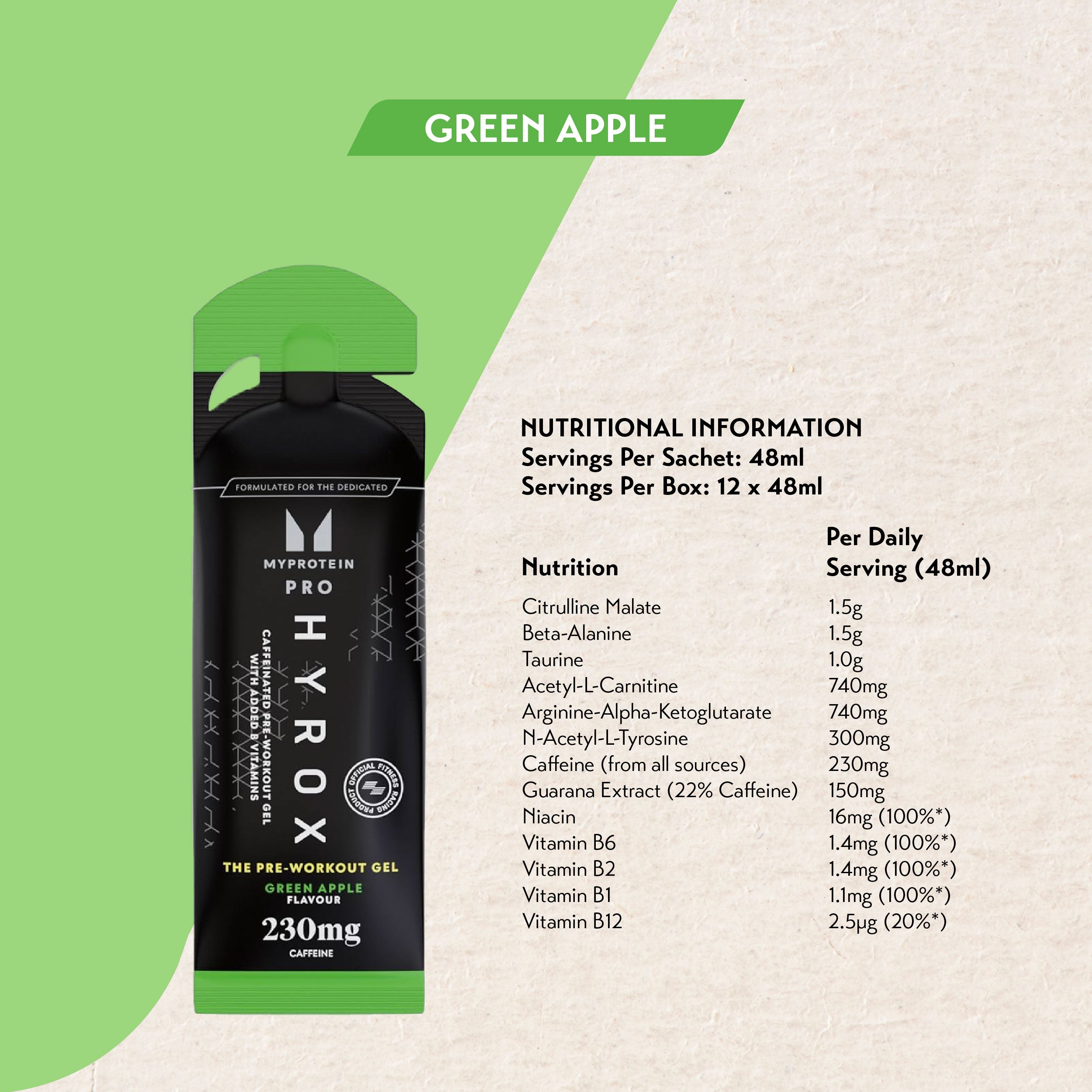 MYProtein THE Pre-Workout Gel [Box of 12] (HYROX Edition)