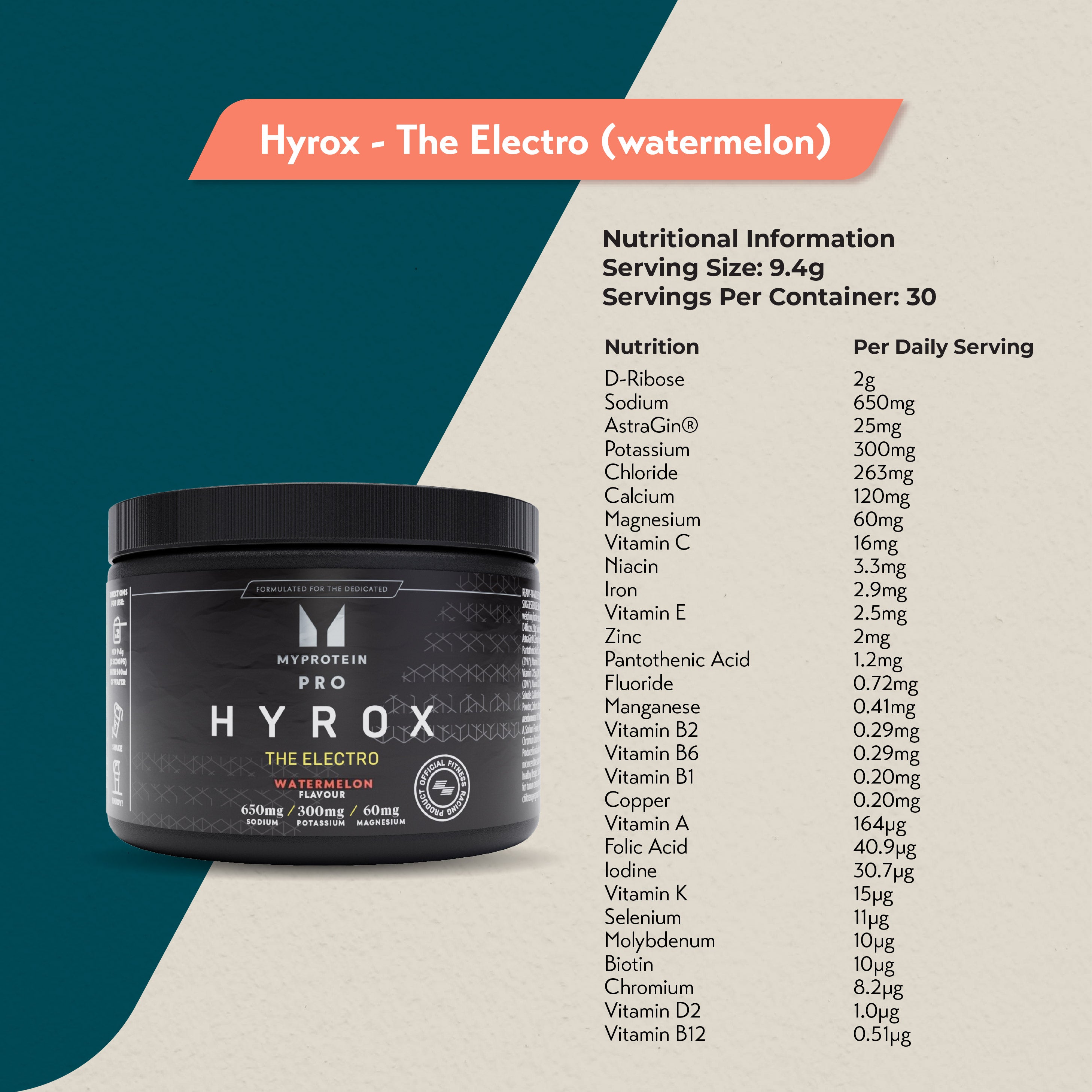 MyProtein THE Electro - HYROX (291g - 30 Servings)