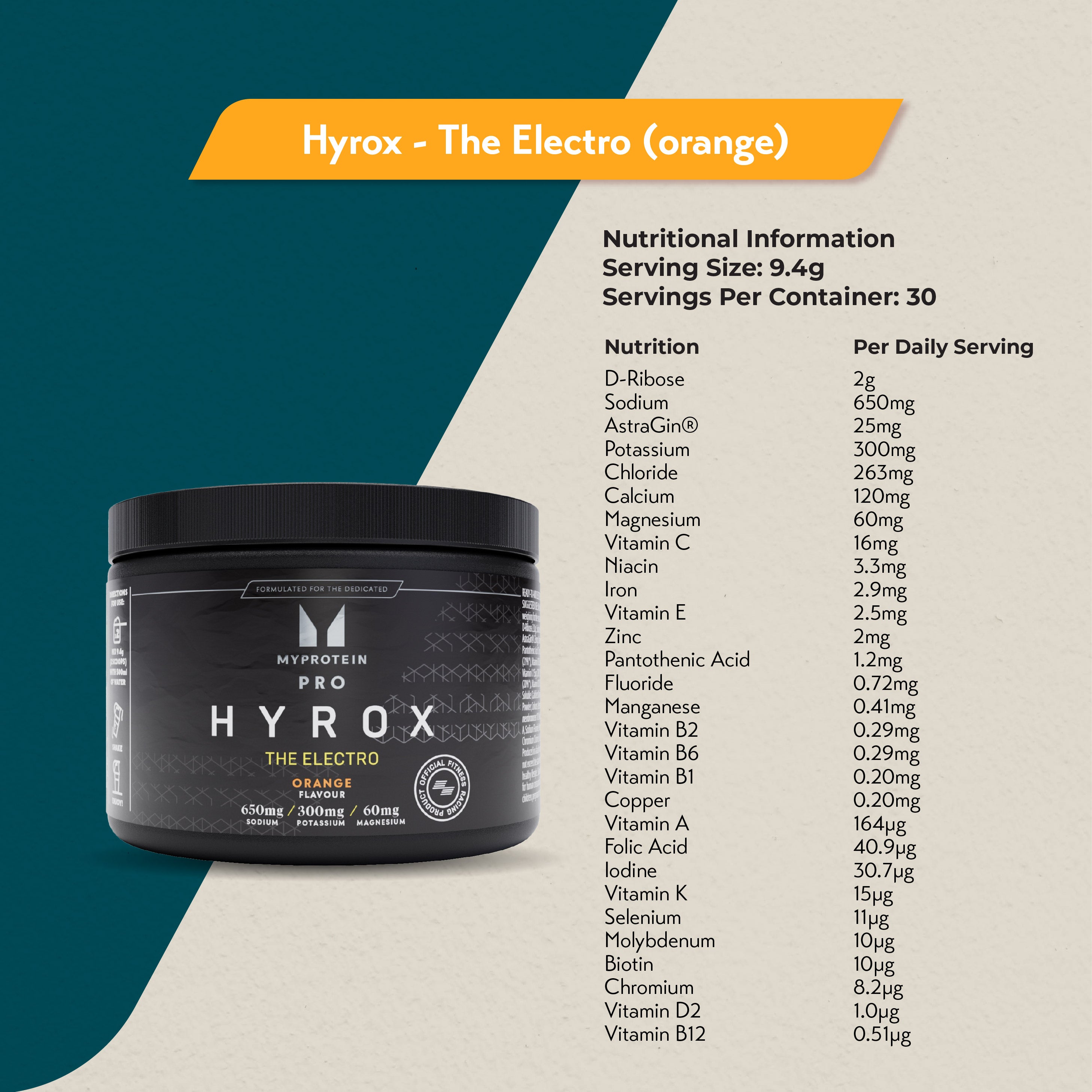 MyProtein THE Electro - HYROX (291g - 30 Servings)