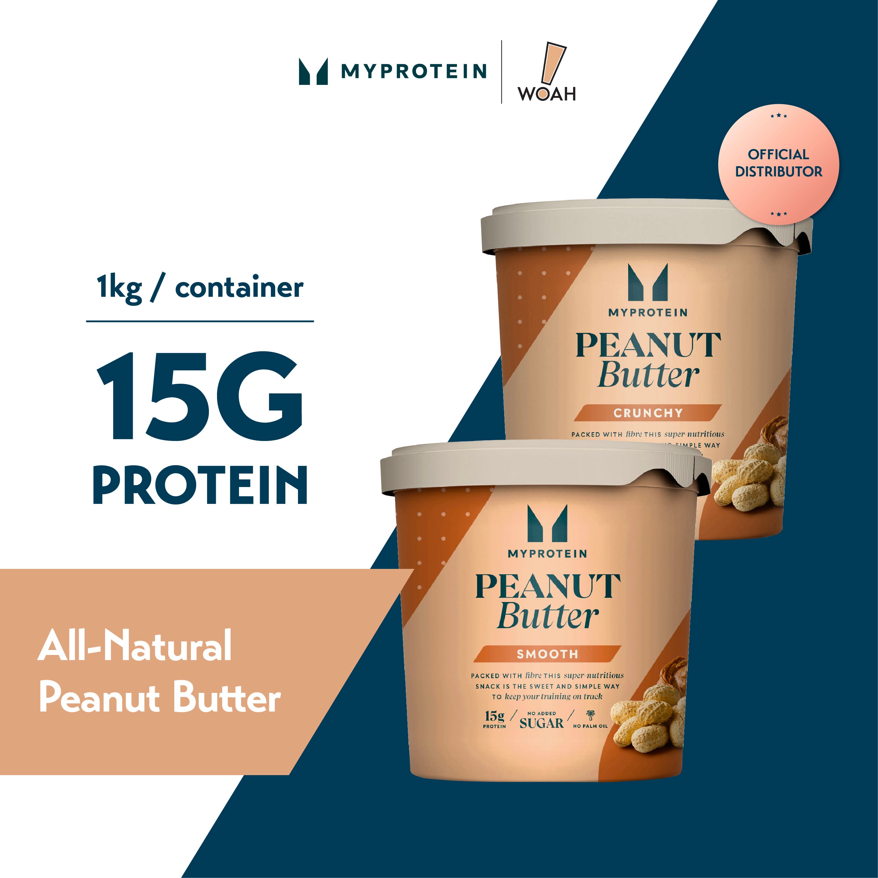 MyProtein All-Natural Butter 1KG (Almond/Peanut)