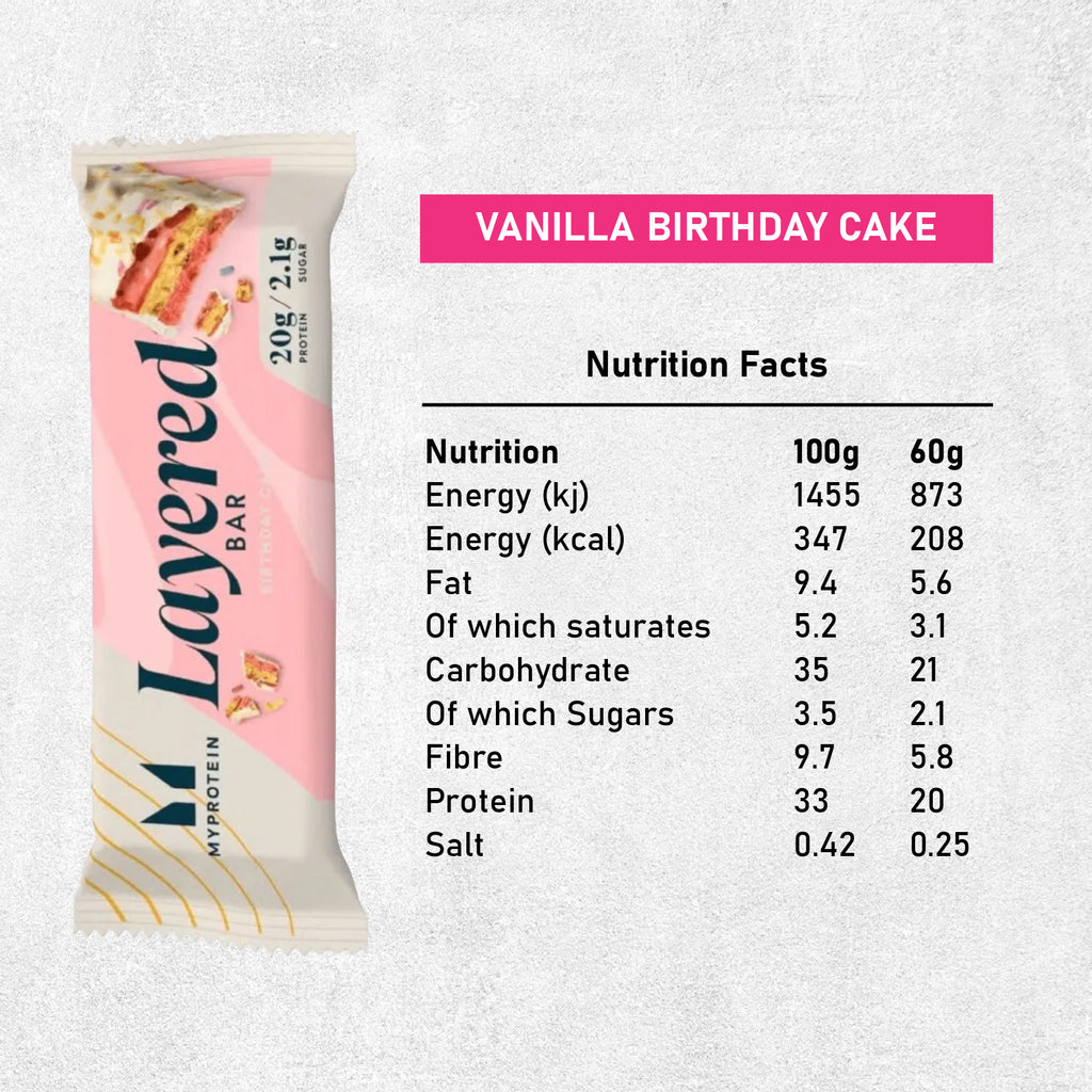 MyProtein Layered Protein Bar (Box of 12)