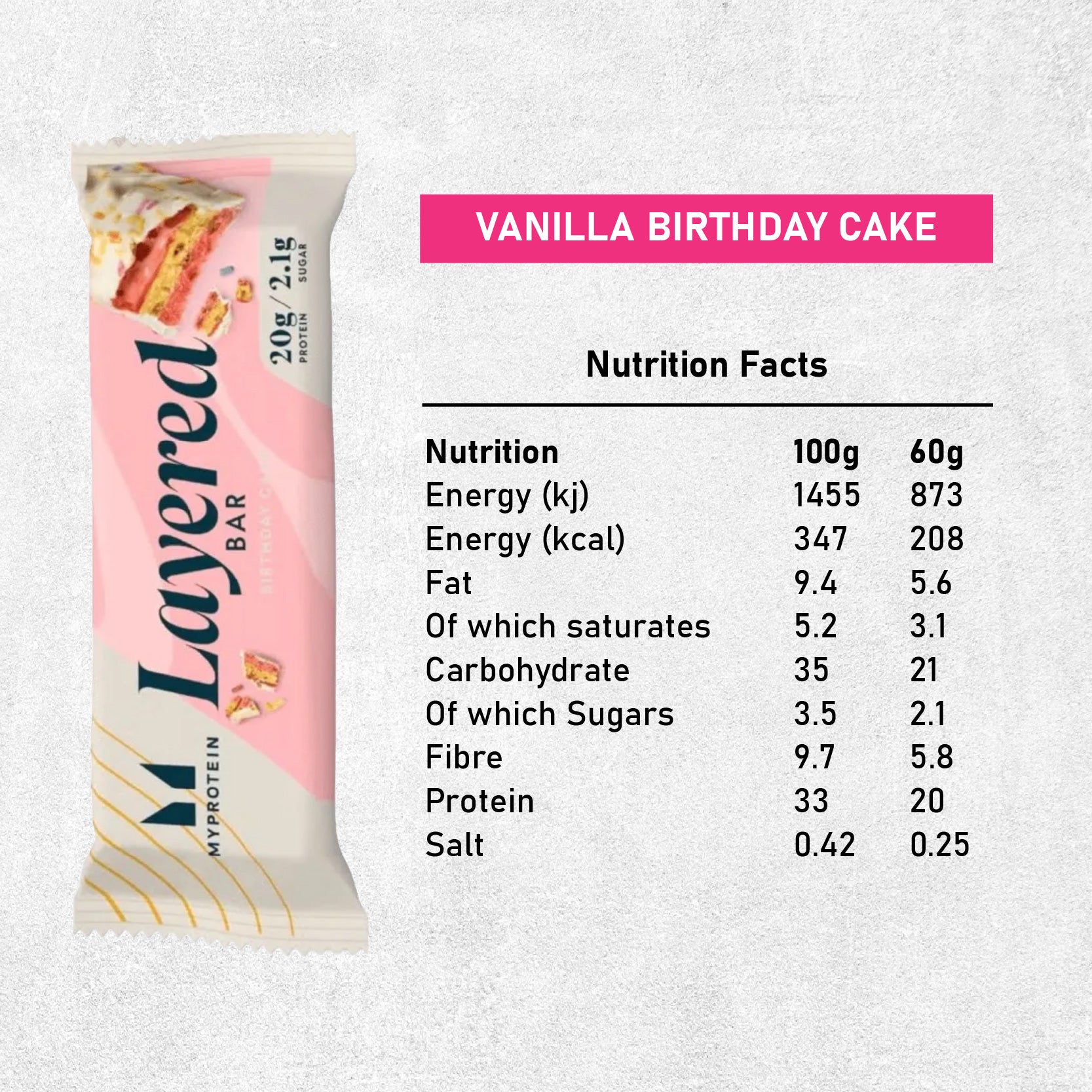 MyProtein Layered Protein Bar (Box of 12)