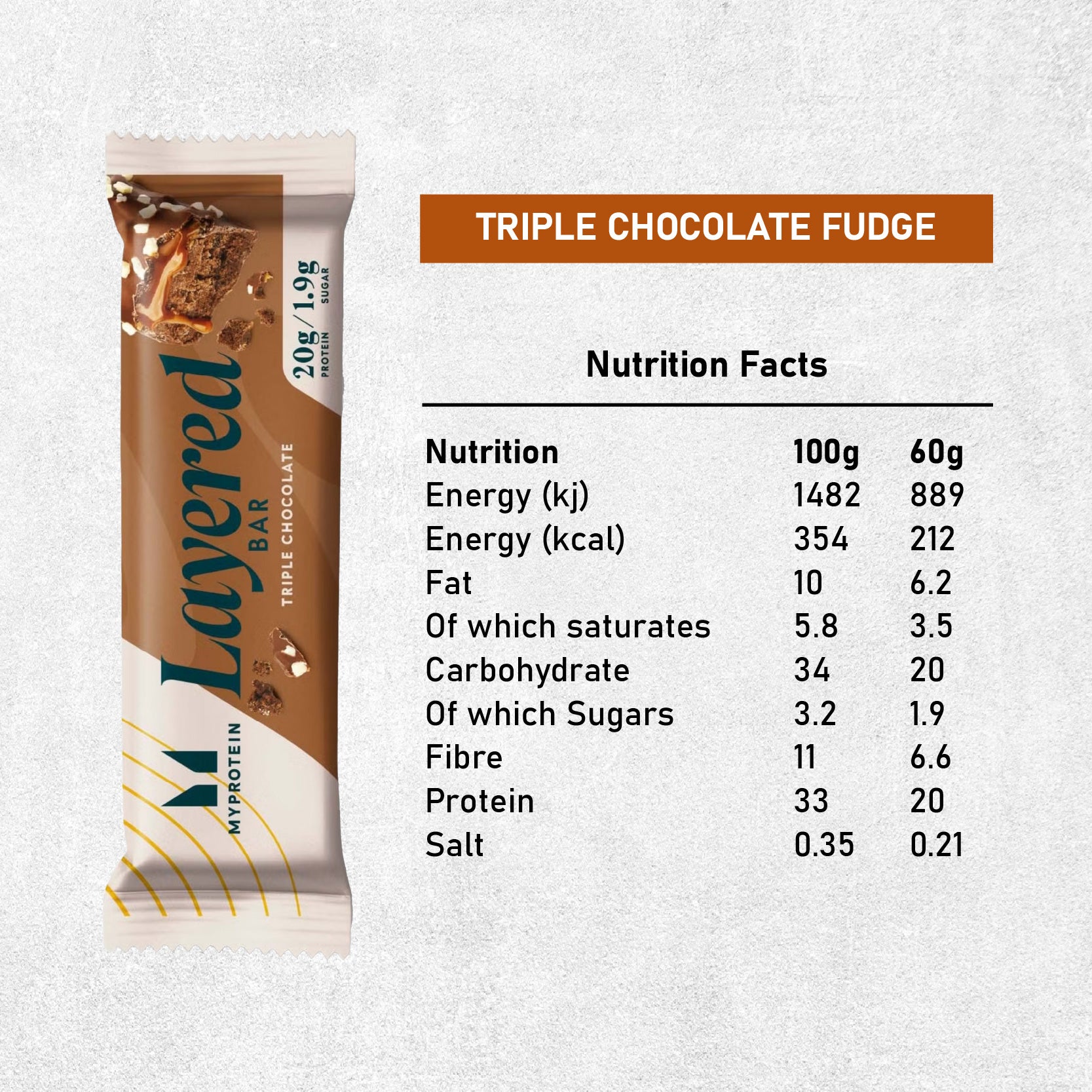 MyProtein Layered Protein Bar (Box of 12)