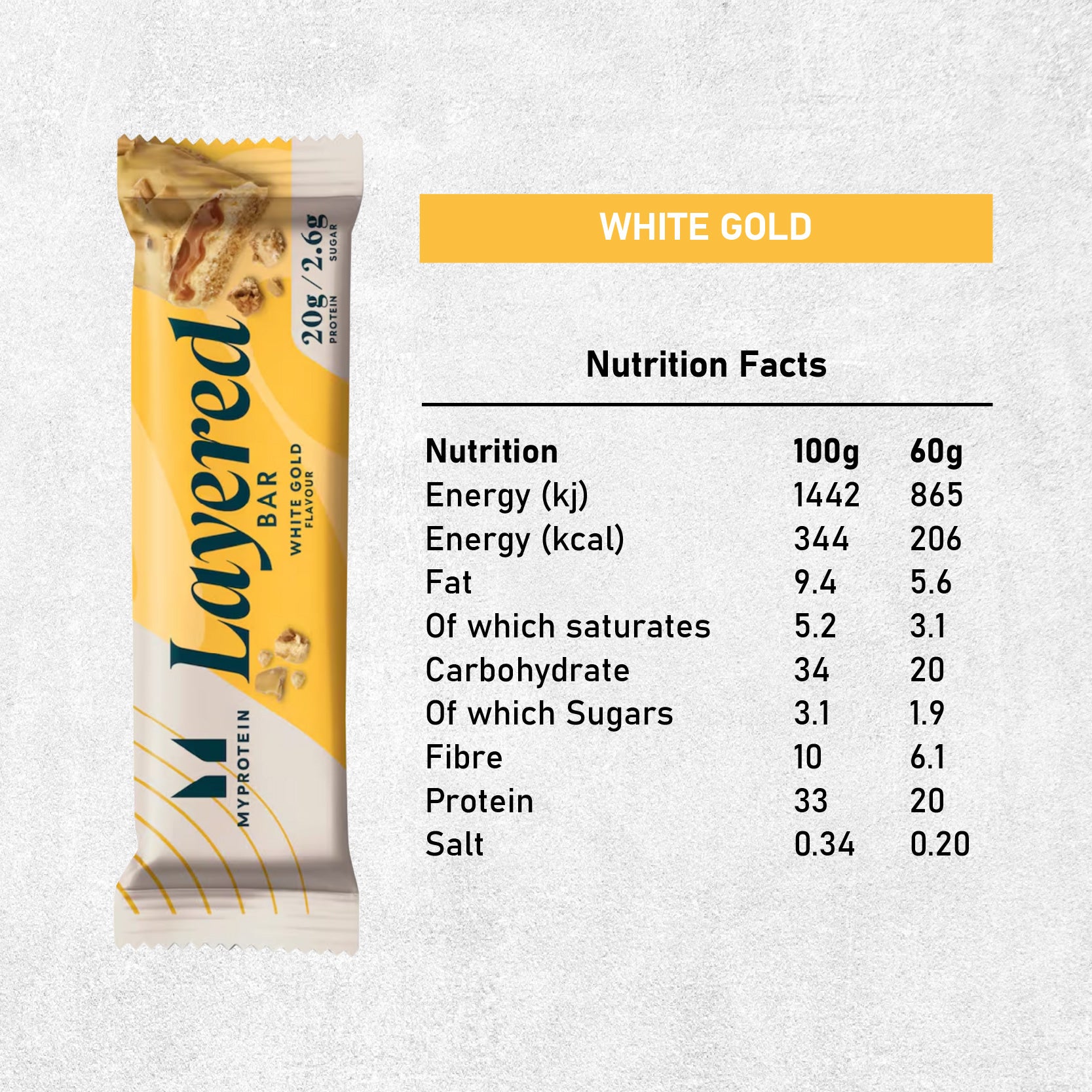 MyProtein Layered Protein Bar (Box of 12)