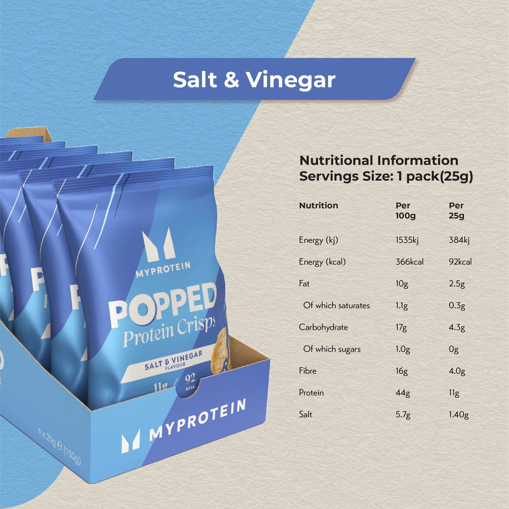 MYProtein Popped Protein Crisps (Box of 6)