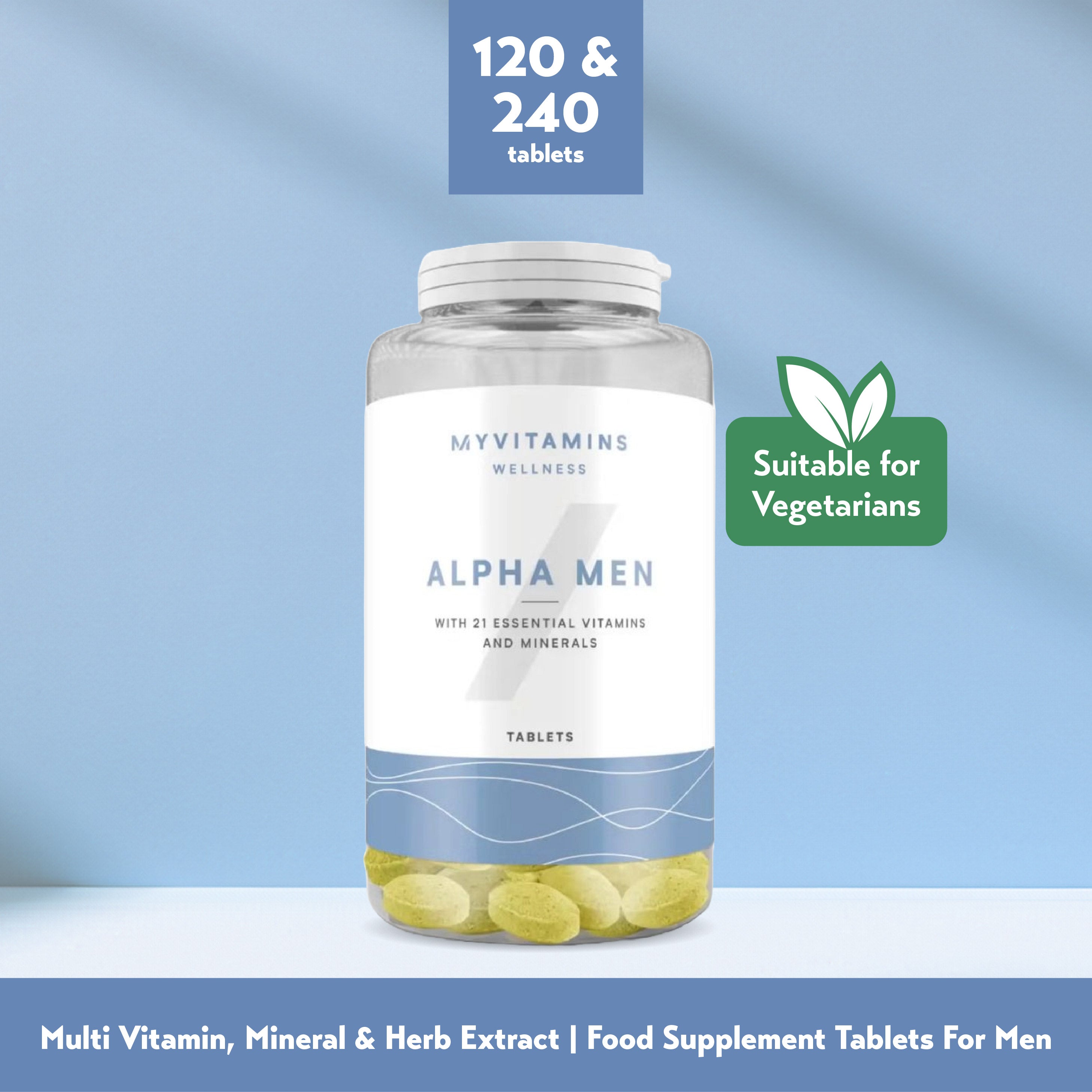 MyProtein MyVitamins Alpha Men Multivitamins (120 / 240 Tablets)