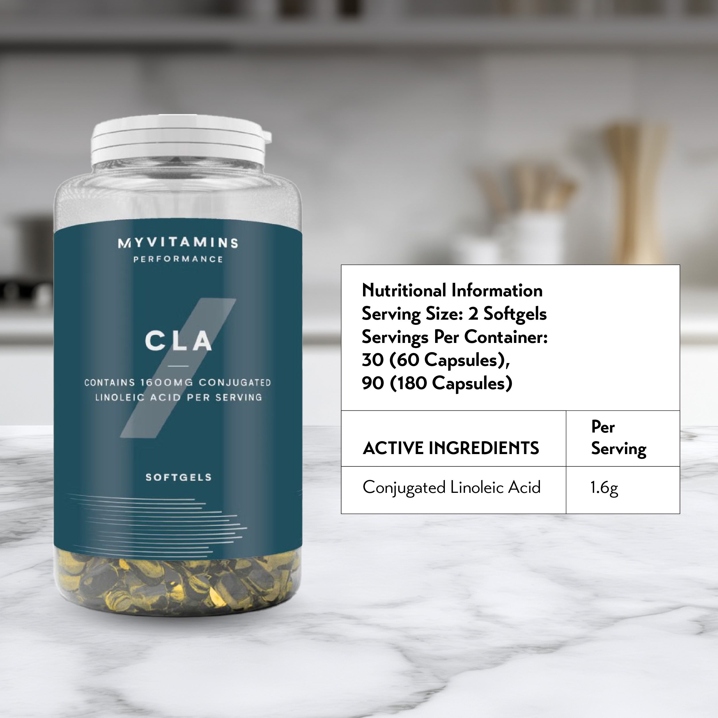MyProtein MyVitamins CLA Capsules (60 / 180 Capsules)