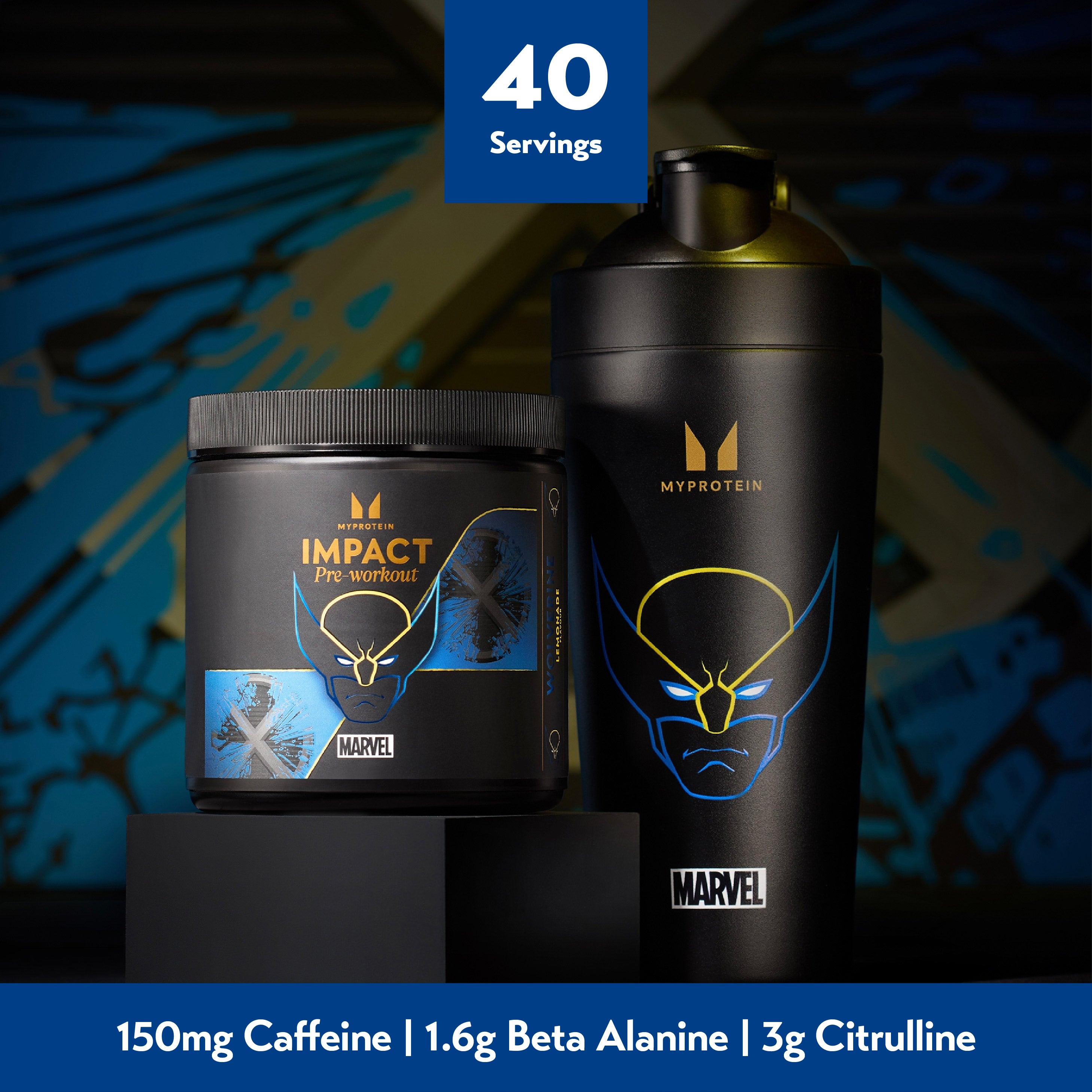 [Limited MARVEL Edition] MyProtein Impact Pre Workout (40 Servings) Wolverine