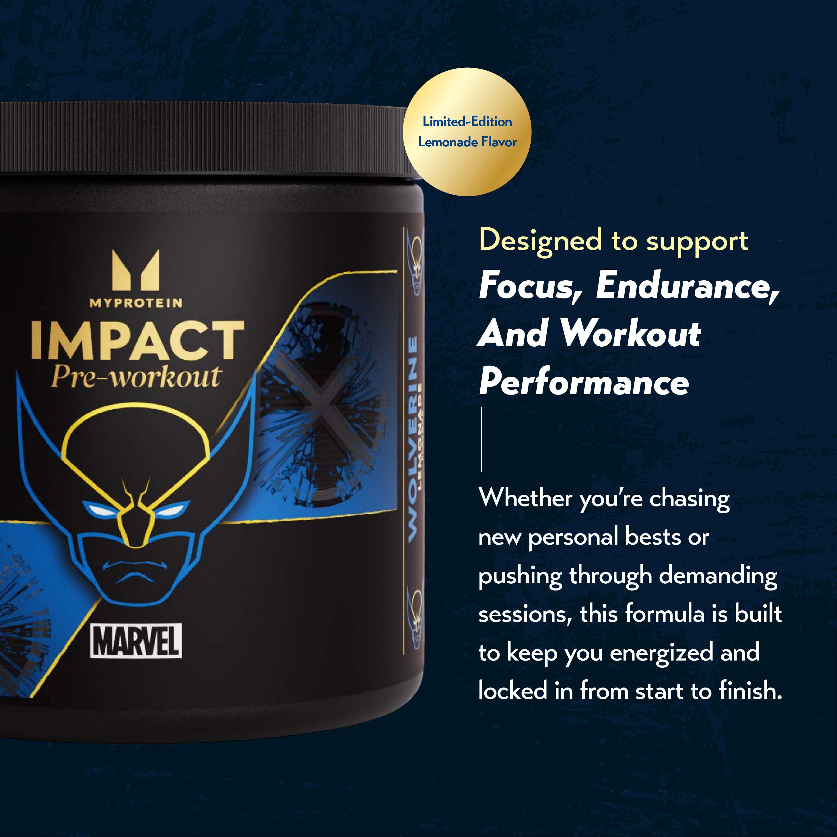 [Limited MARVEL Edition] MyProtein Impact Pre Workout (40 Servings) Wolverine