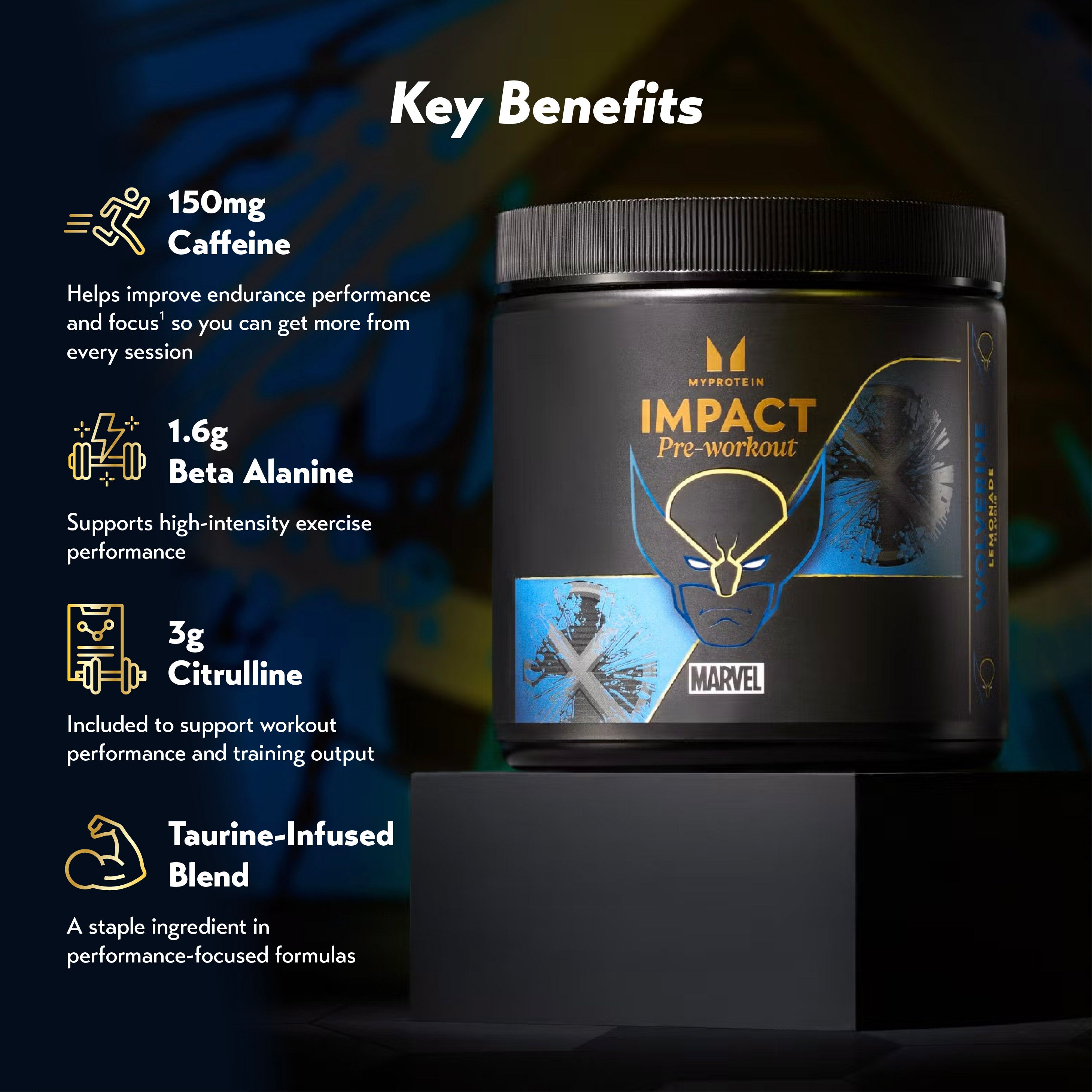 [Limited MARVEL Edition] MyProtein Impact Pre Workout (40 Servings) Wolverine