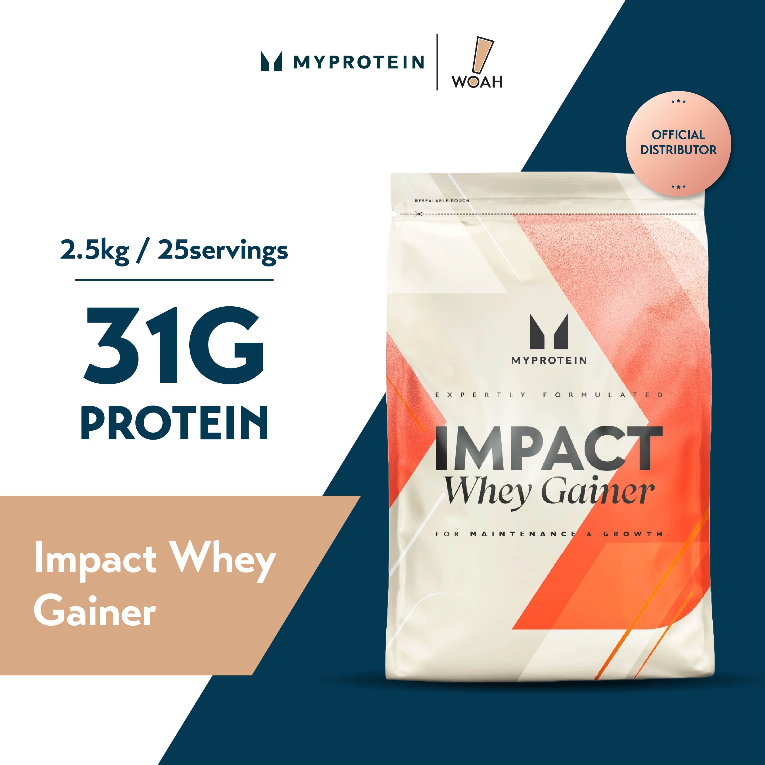 MyProtein Impact Whey Gainer (2.5kg - 25 Servings)