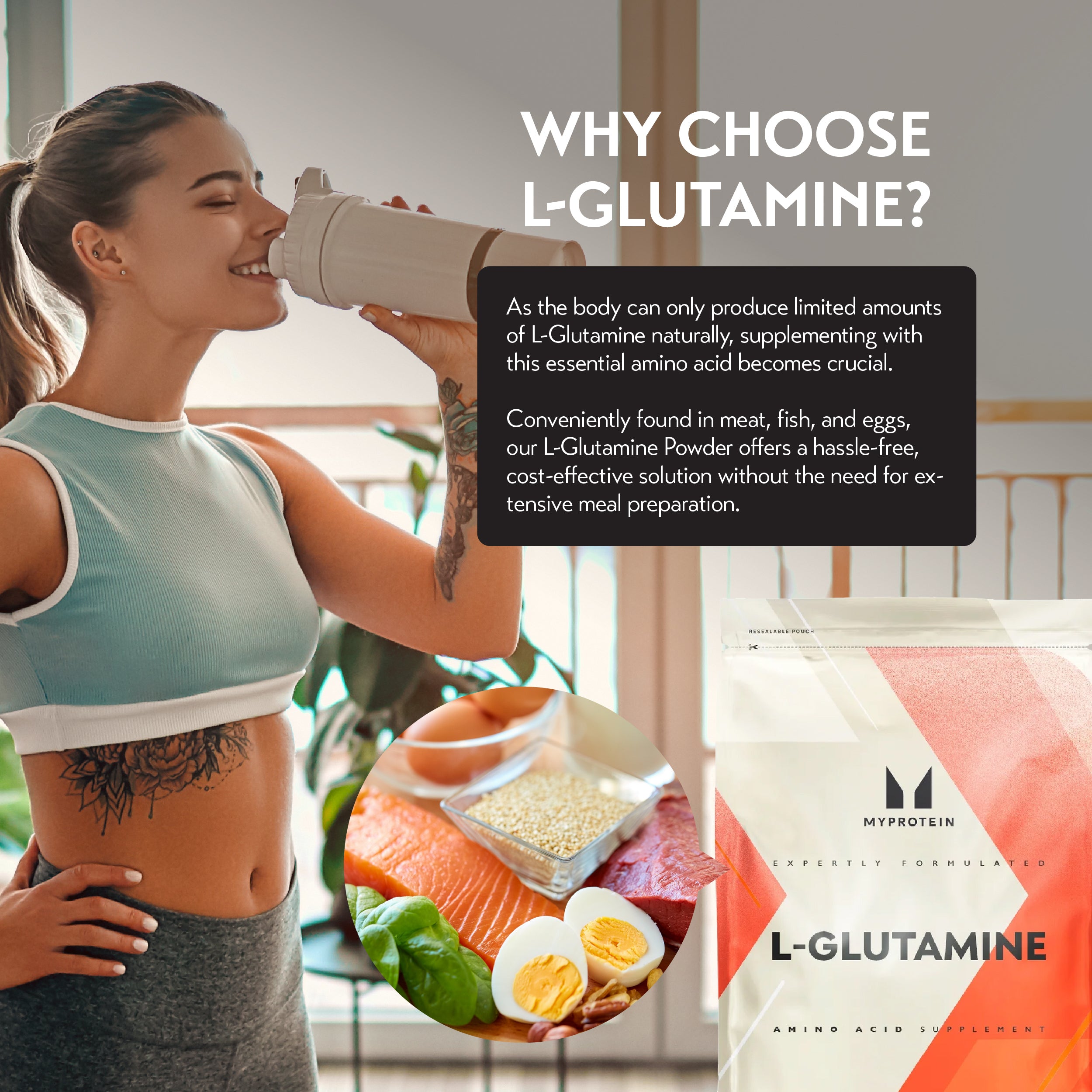 MyProtein L-Glutamine Powder (500g)