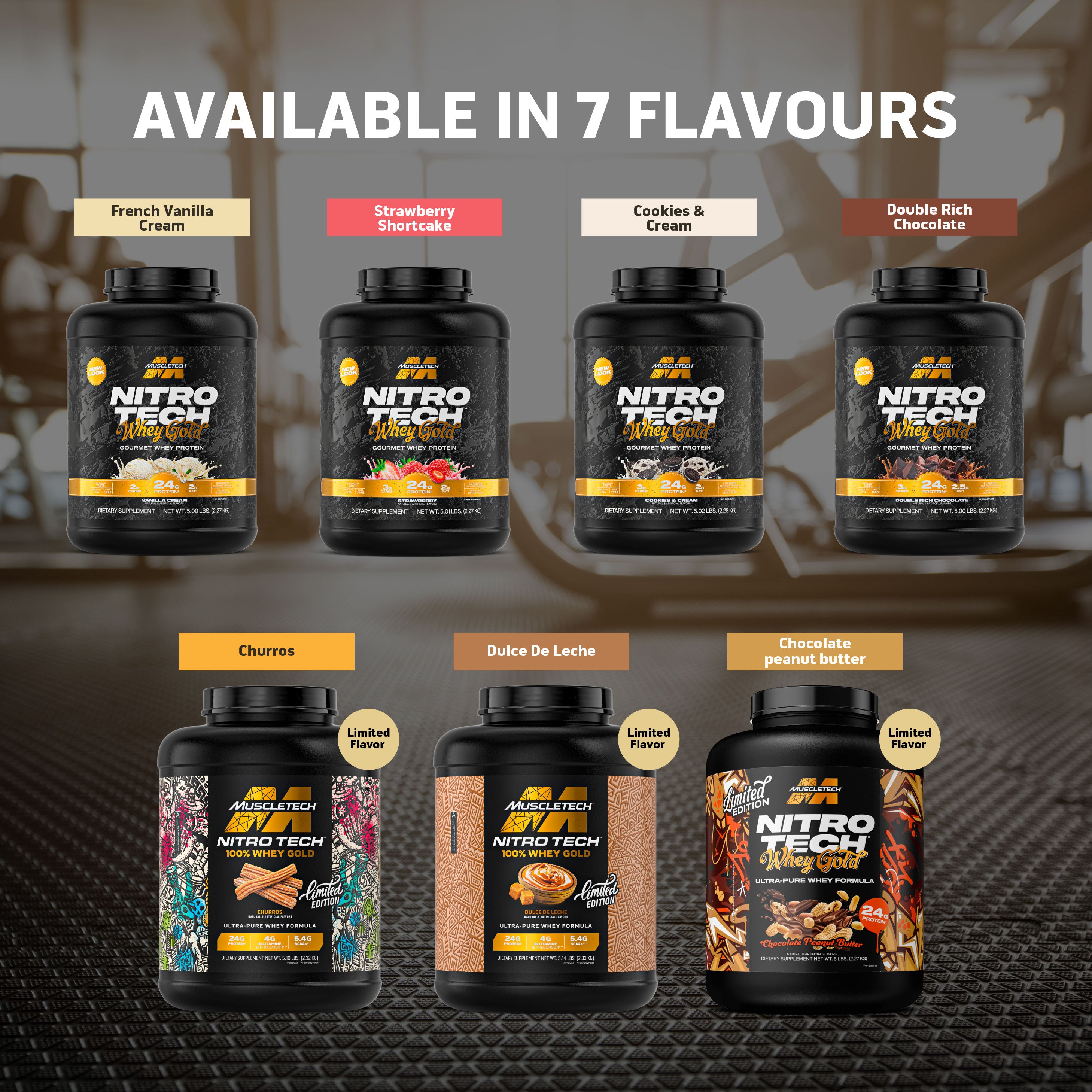 MuscleTech NitroTech 100% Whey Gold (5lbs)