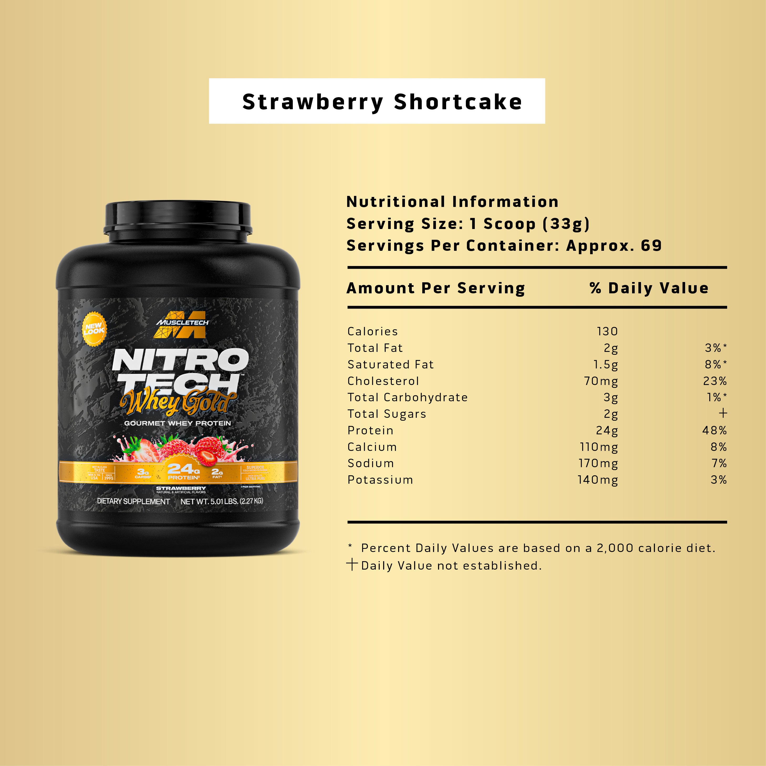 MuscleTech NitroTech 100% Whey Gold (5lbs)