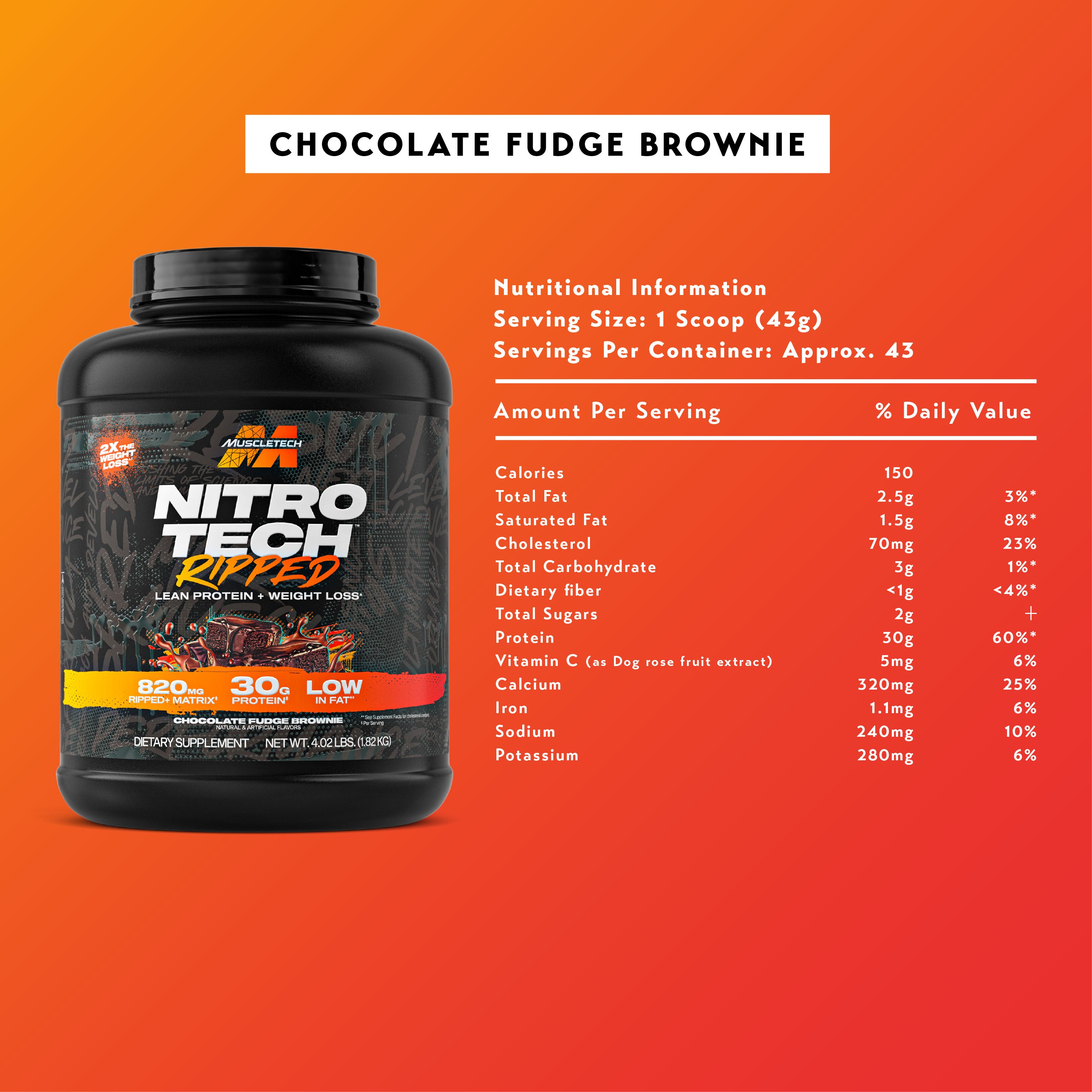 MuscleTech Nitrotech Ripped (4lbs)