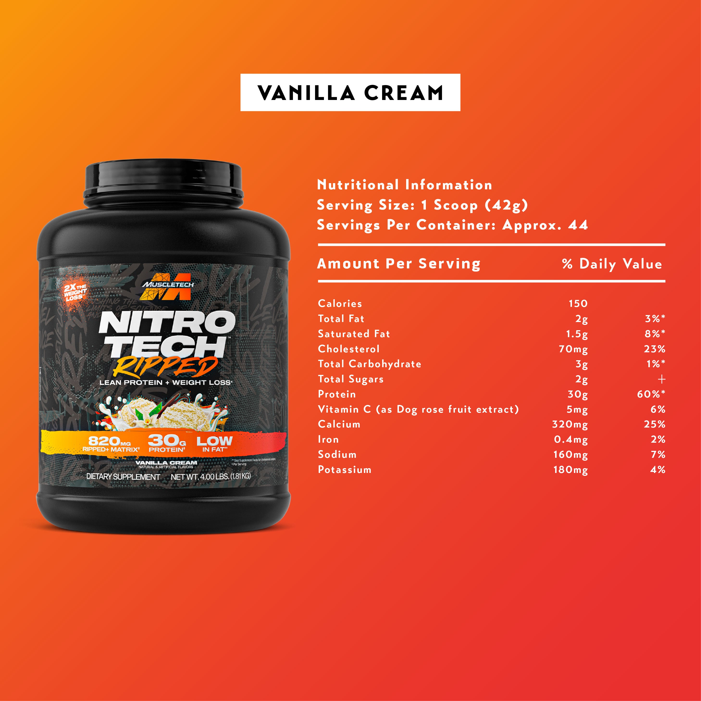 MuscleTech Nitrotech Ripped (4lbs)