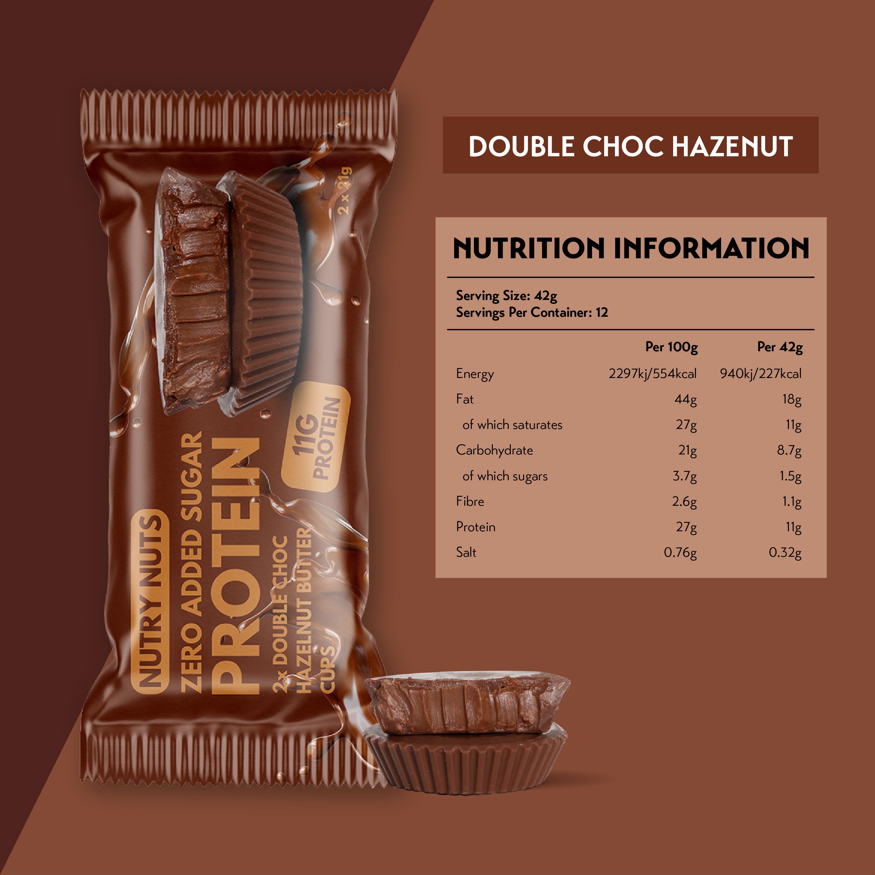 NUTRY NUTS Protein Peanut Butter Cups (Box of 12)