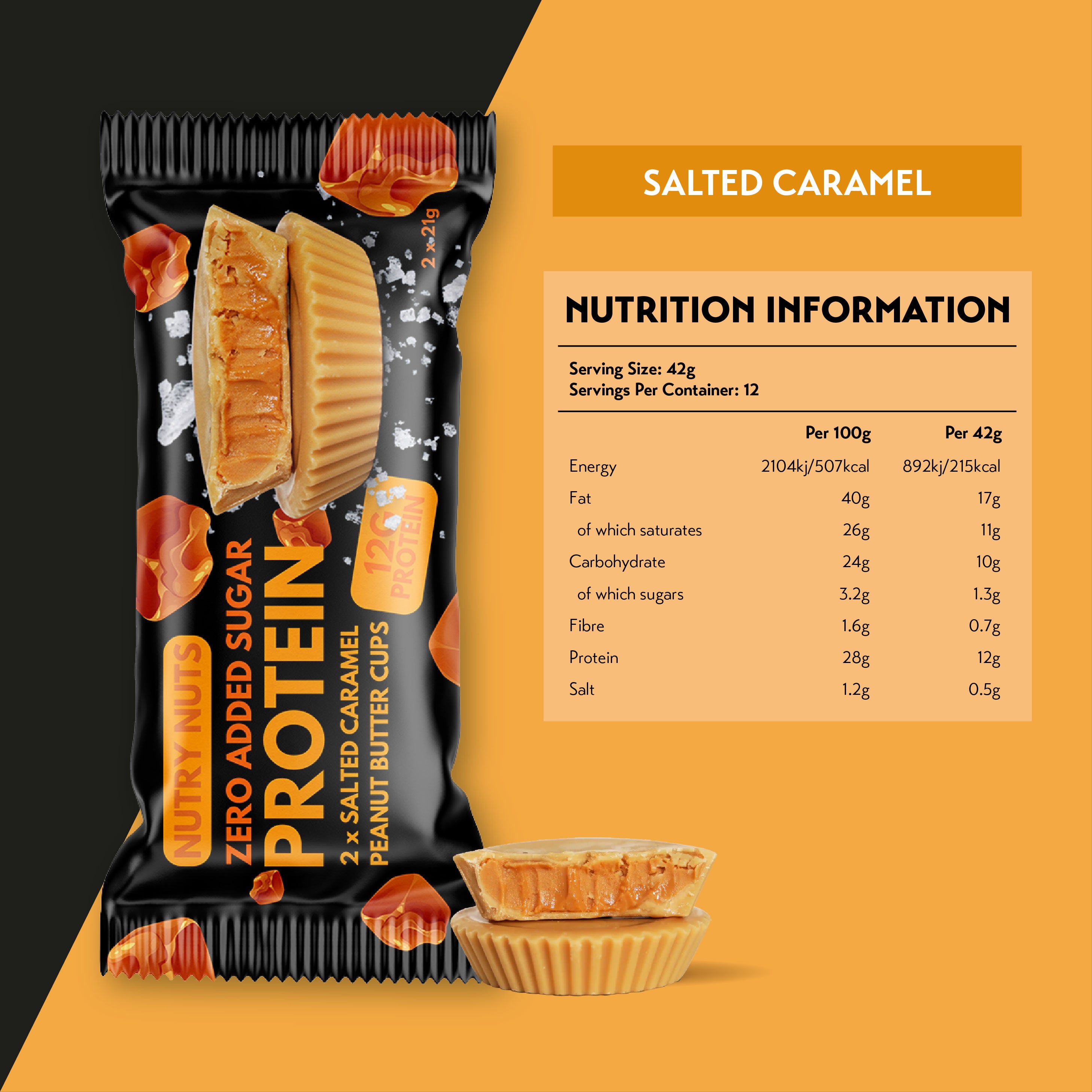 NUTRY NUTS Protein Peanut Butter Cups (Box of 12)