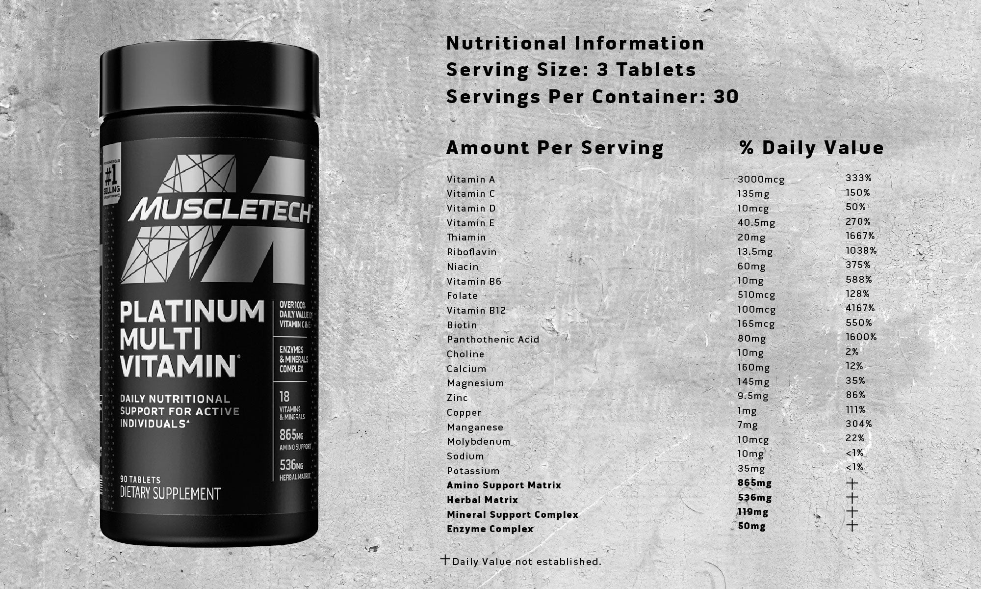 MuscleTech Platinum Multi Vitamin (90 Tabs)
