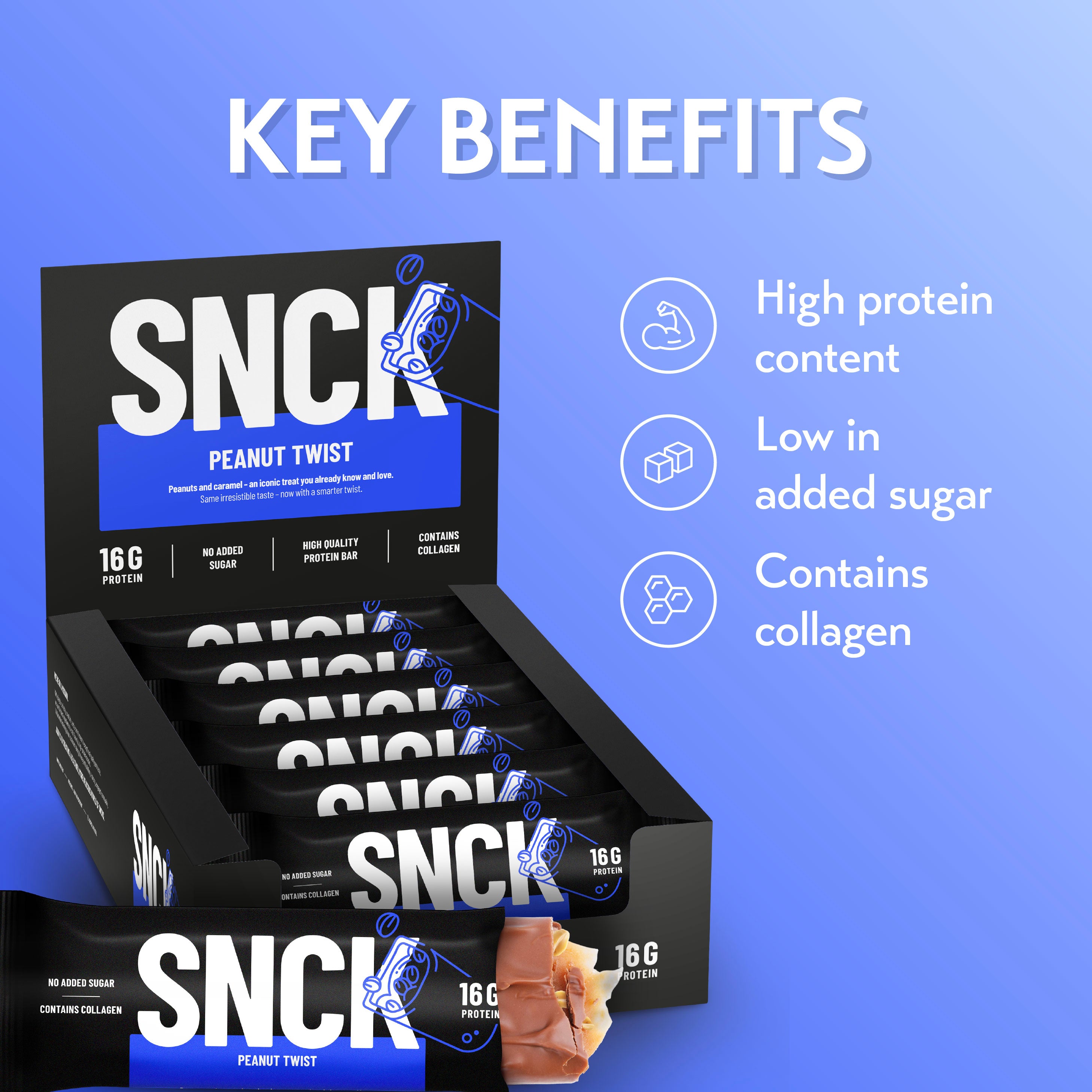 SNCK Protein Bar 55g (Pack of 6 / 12)