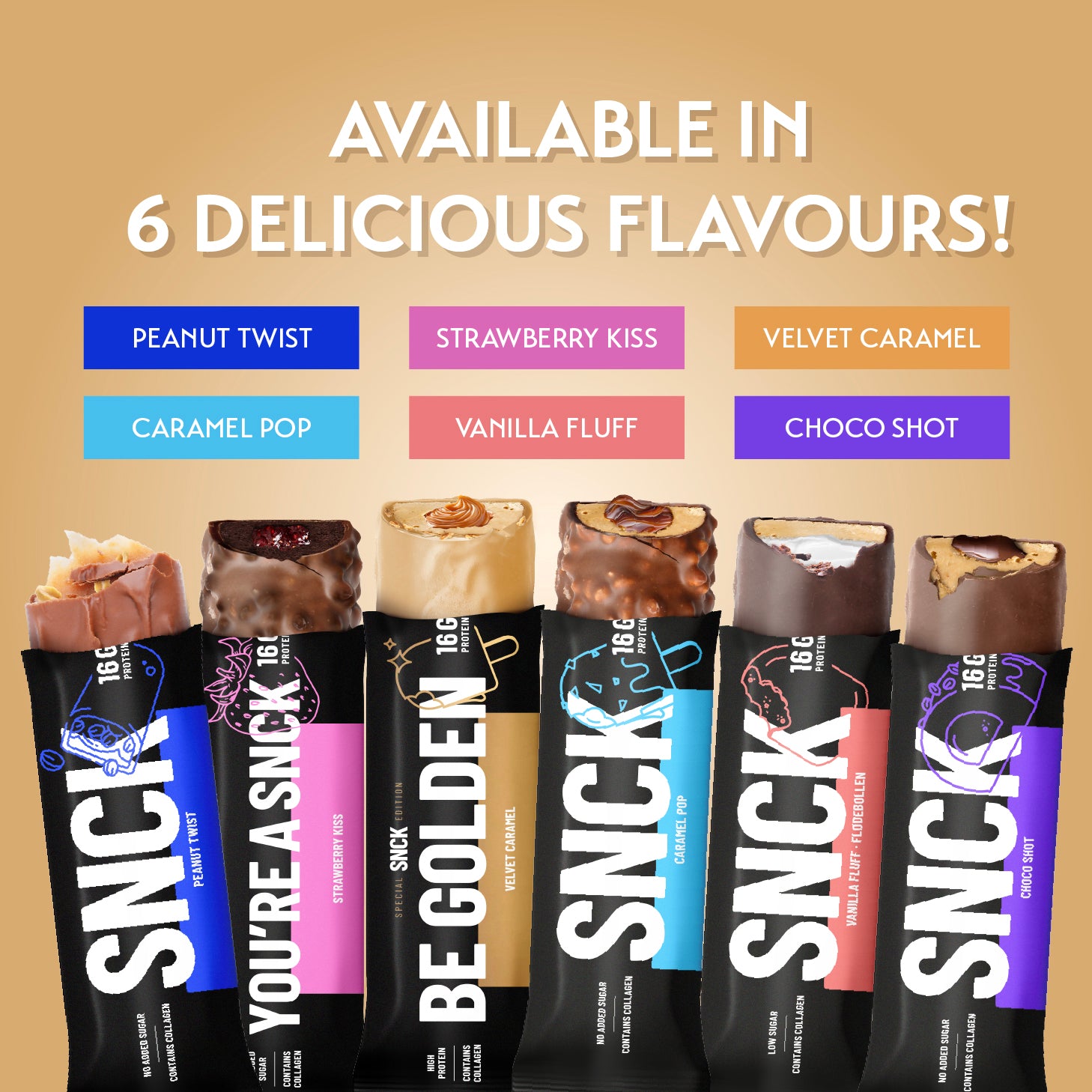 SNCK Protein Bar 55g (Pack of 6 / 12)