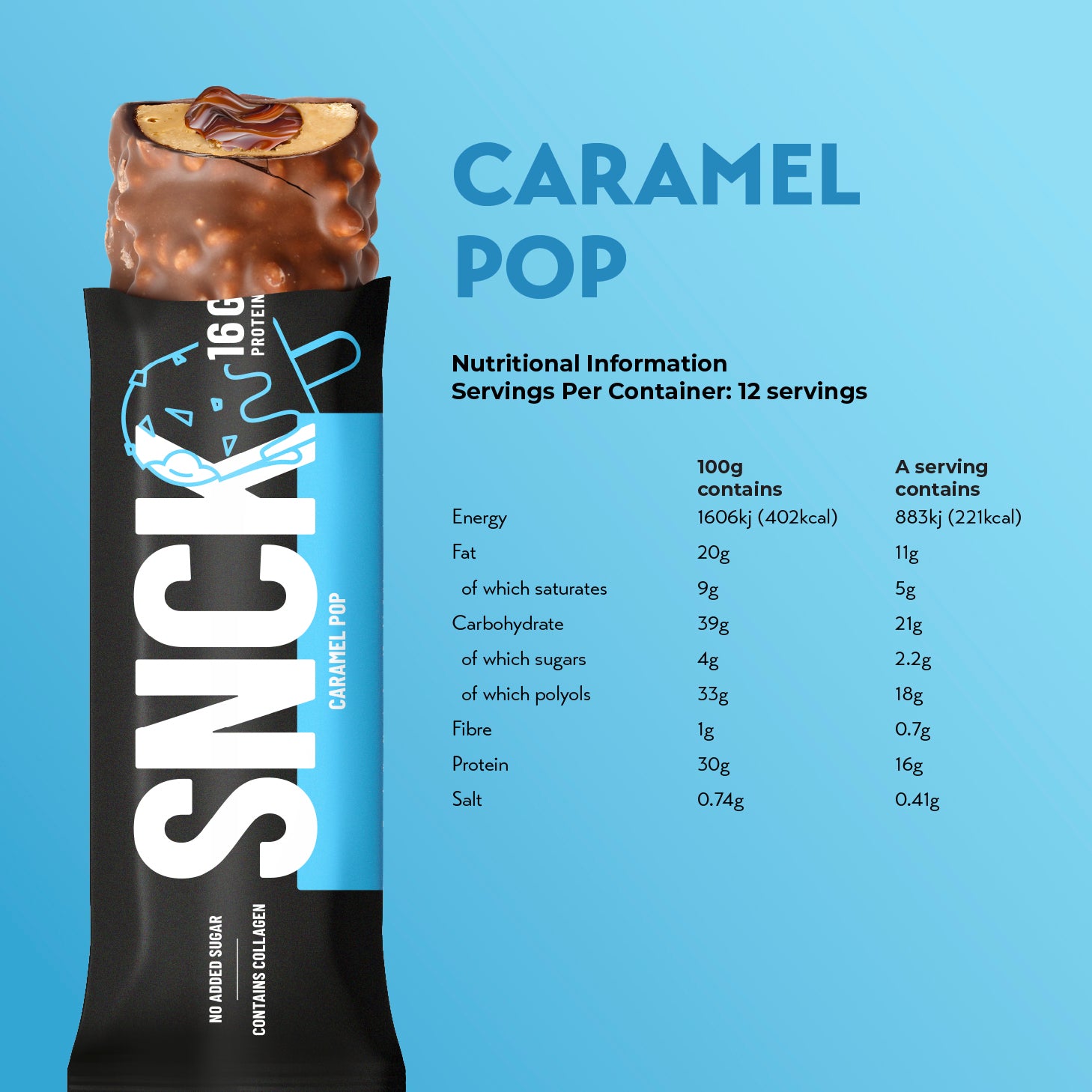 SNCK Protein Bar 55g (Pack of 6 / 12)
