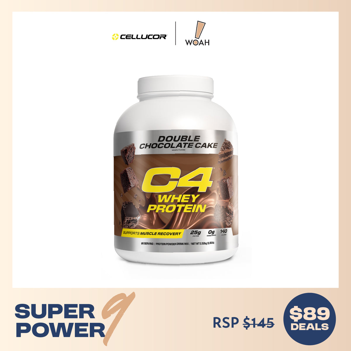 [$89 Deals] Cellucor C4 Whey Protein Powder 2.28kg - 66 servings