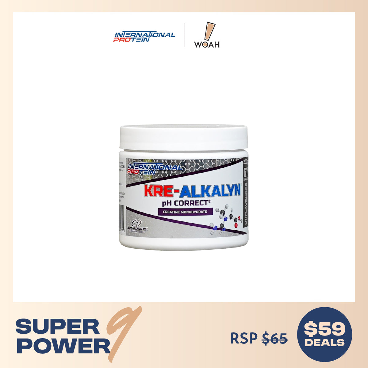 [$59 Deals] International Protein Kre-Alkalyn Natural (200g)