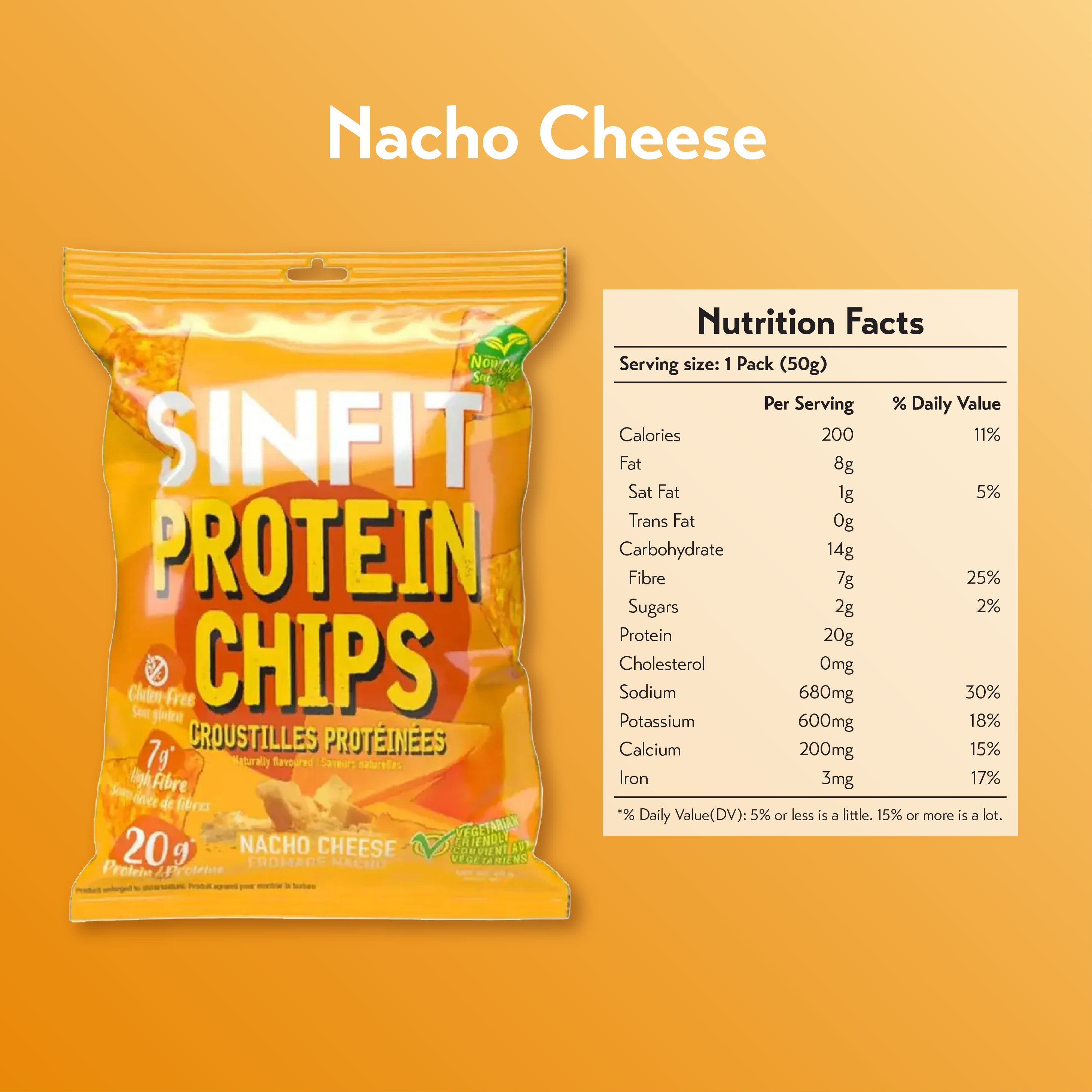 SINFIT Protein Chips 50g (Pack of 7)