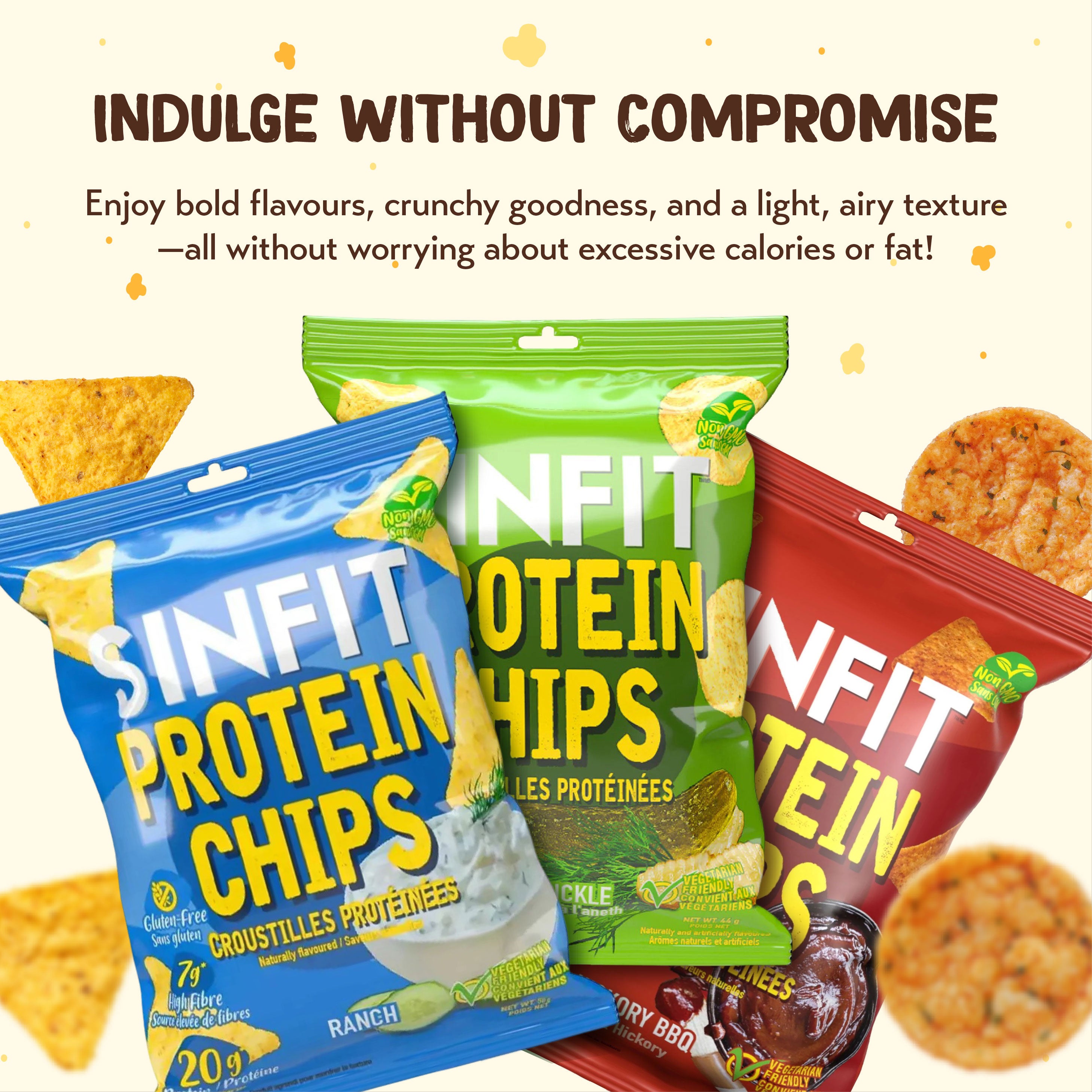 SINFIT Protein Chips 50g (Pack of 7)