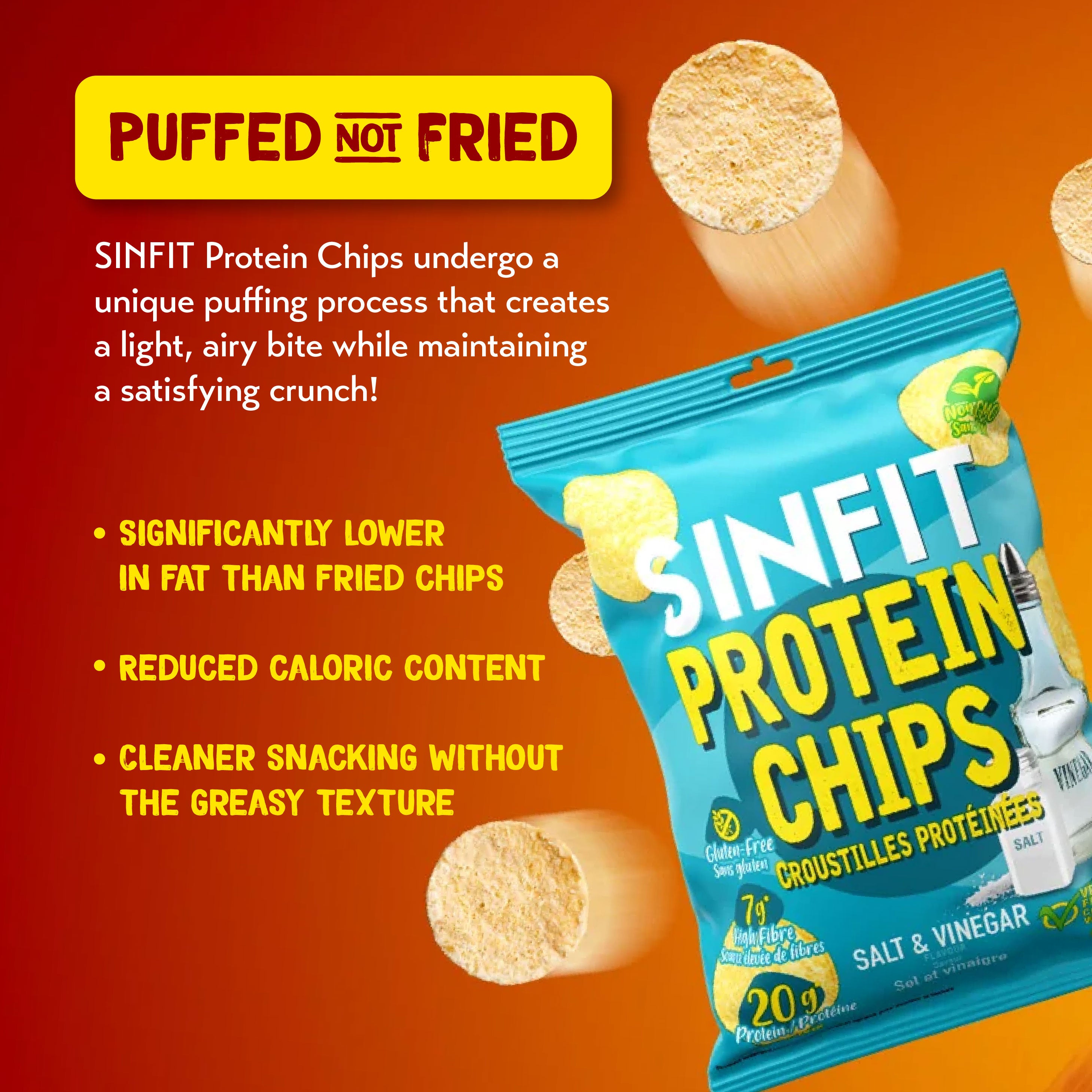SINFIT Protein Chips 50g (Pack of 7)