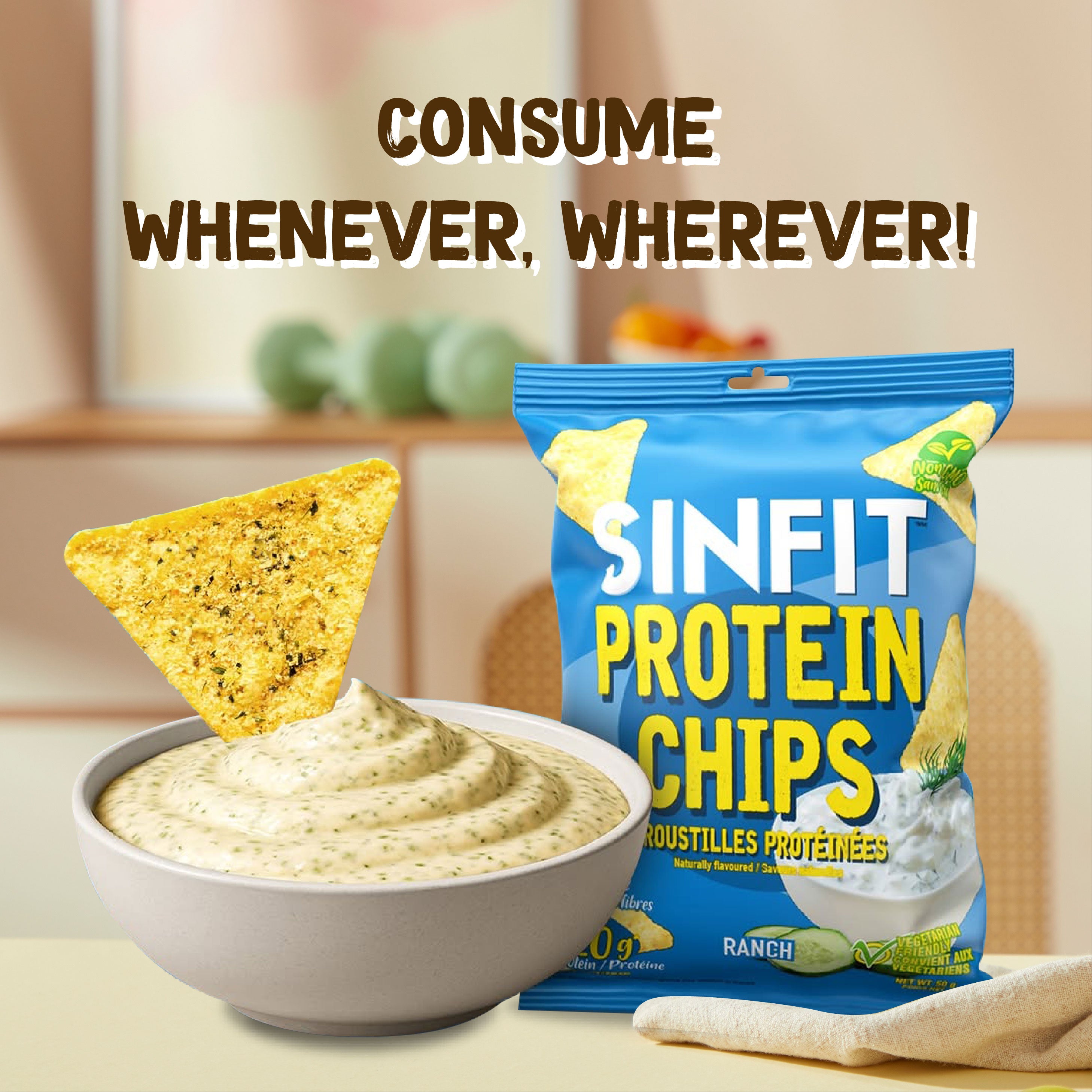 SINFIT Protein Chips 50g (Pack of 7)