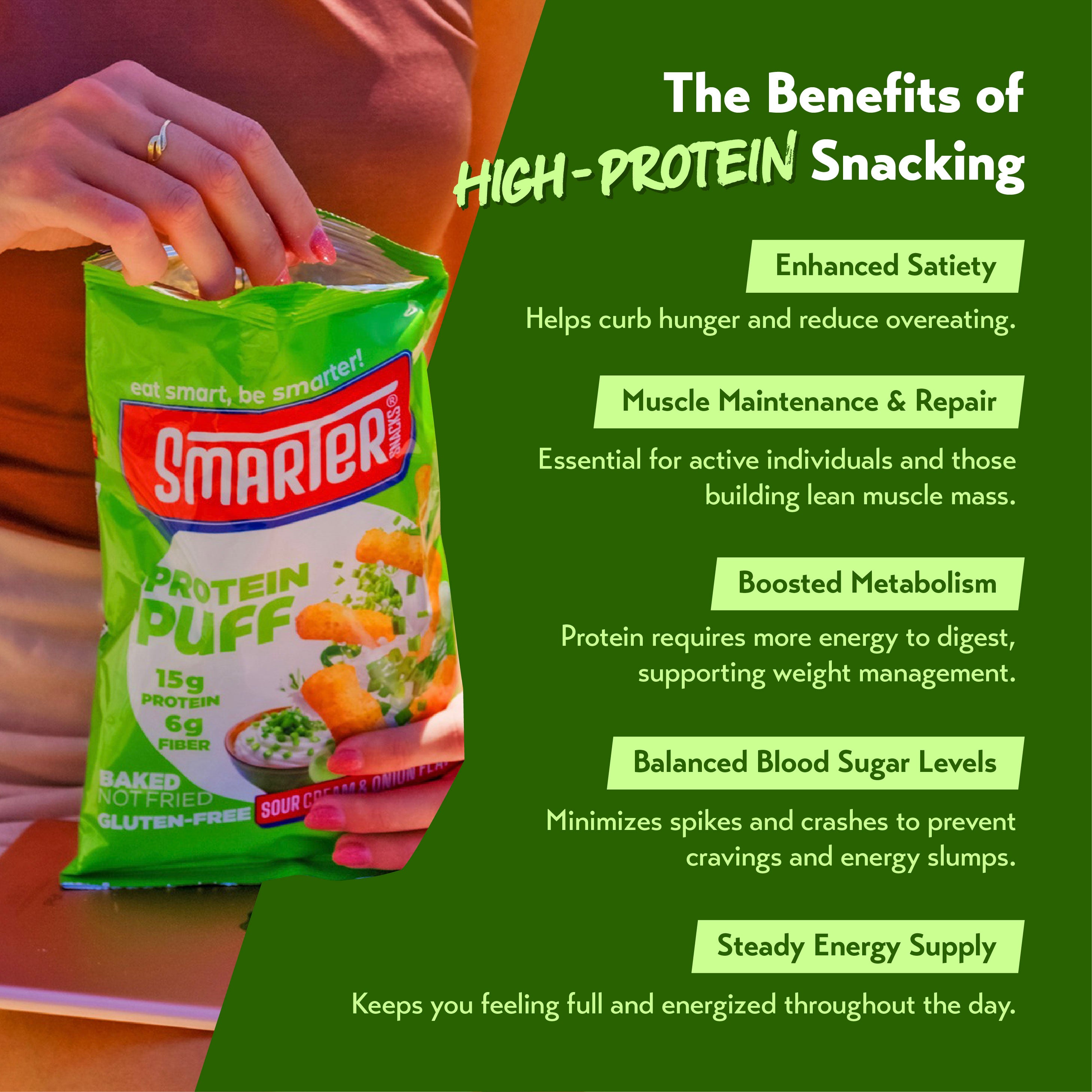 Smarter Snacks Protein Puff 50g (Pack of 6)