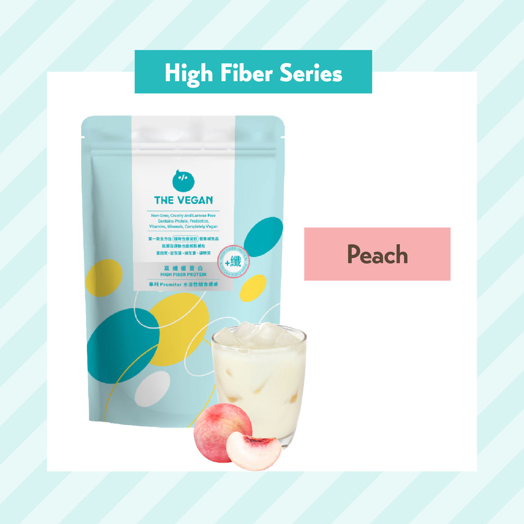 THE VEGAN High Fibre Soy Protein (1kg) - Peach
