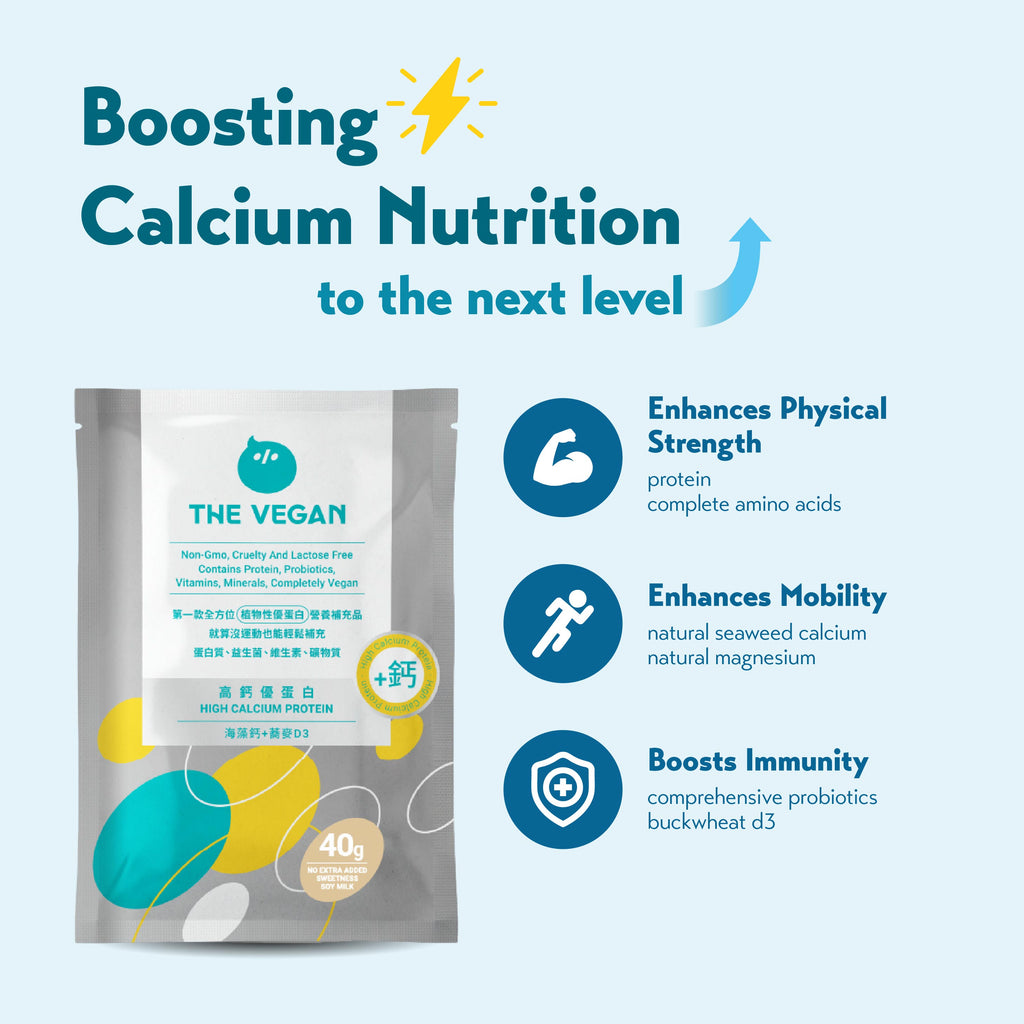 THE VEGAN High Calcium Soy Protein 40g (Pack of 5/15)