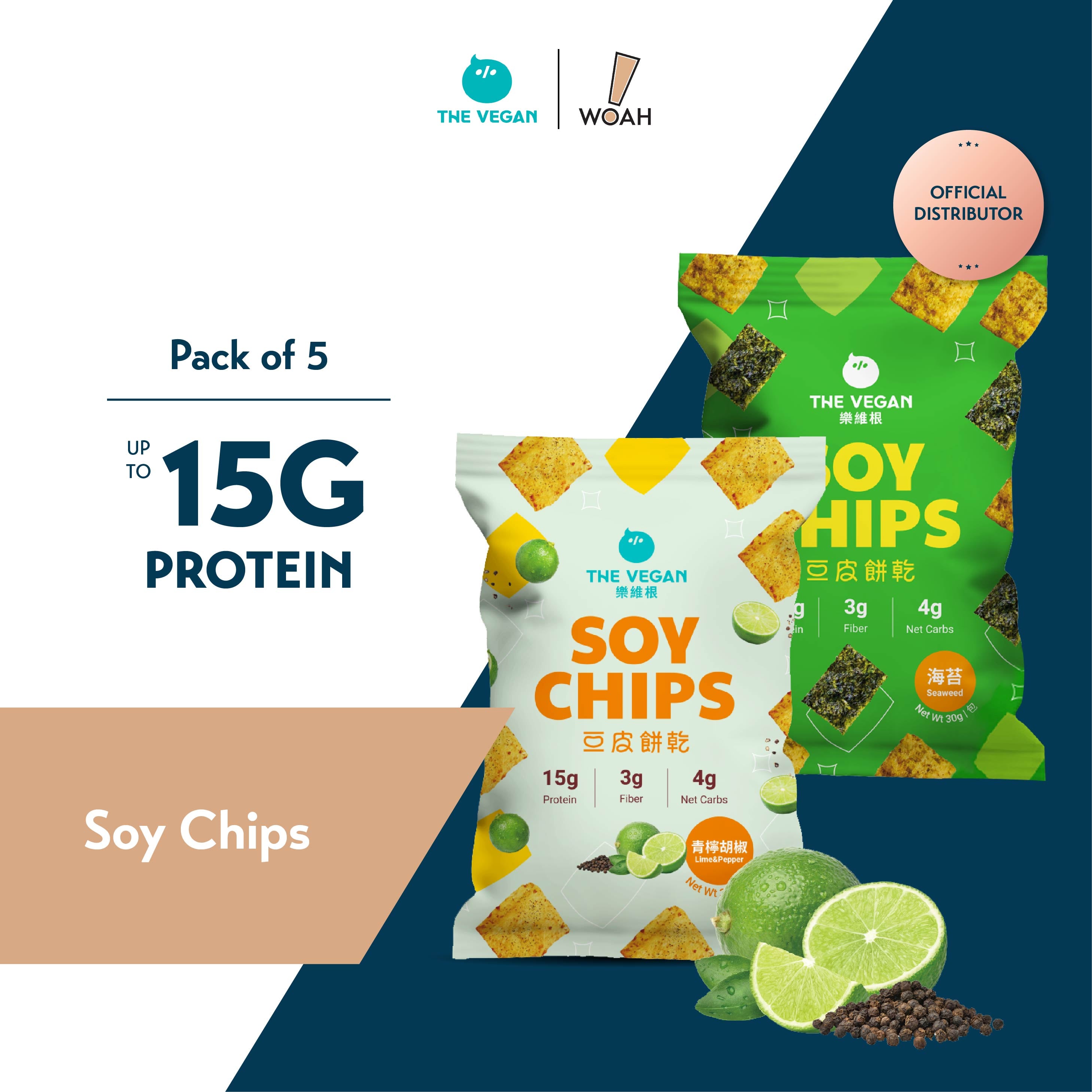 THE VEGAN Protein Soy Chips (Pack of 5)