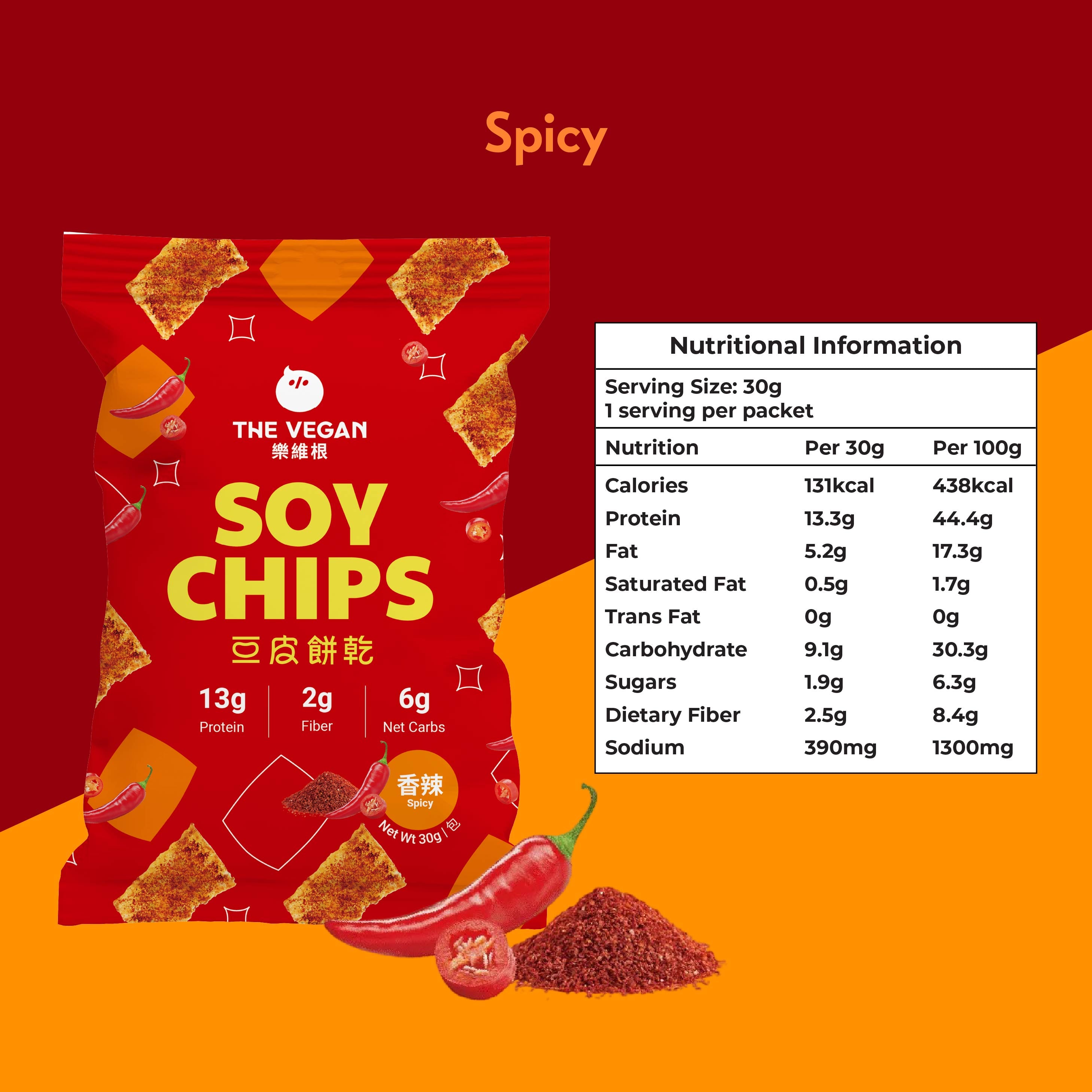 THE VEGAN Protein Soy Chips (Pack of 5)