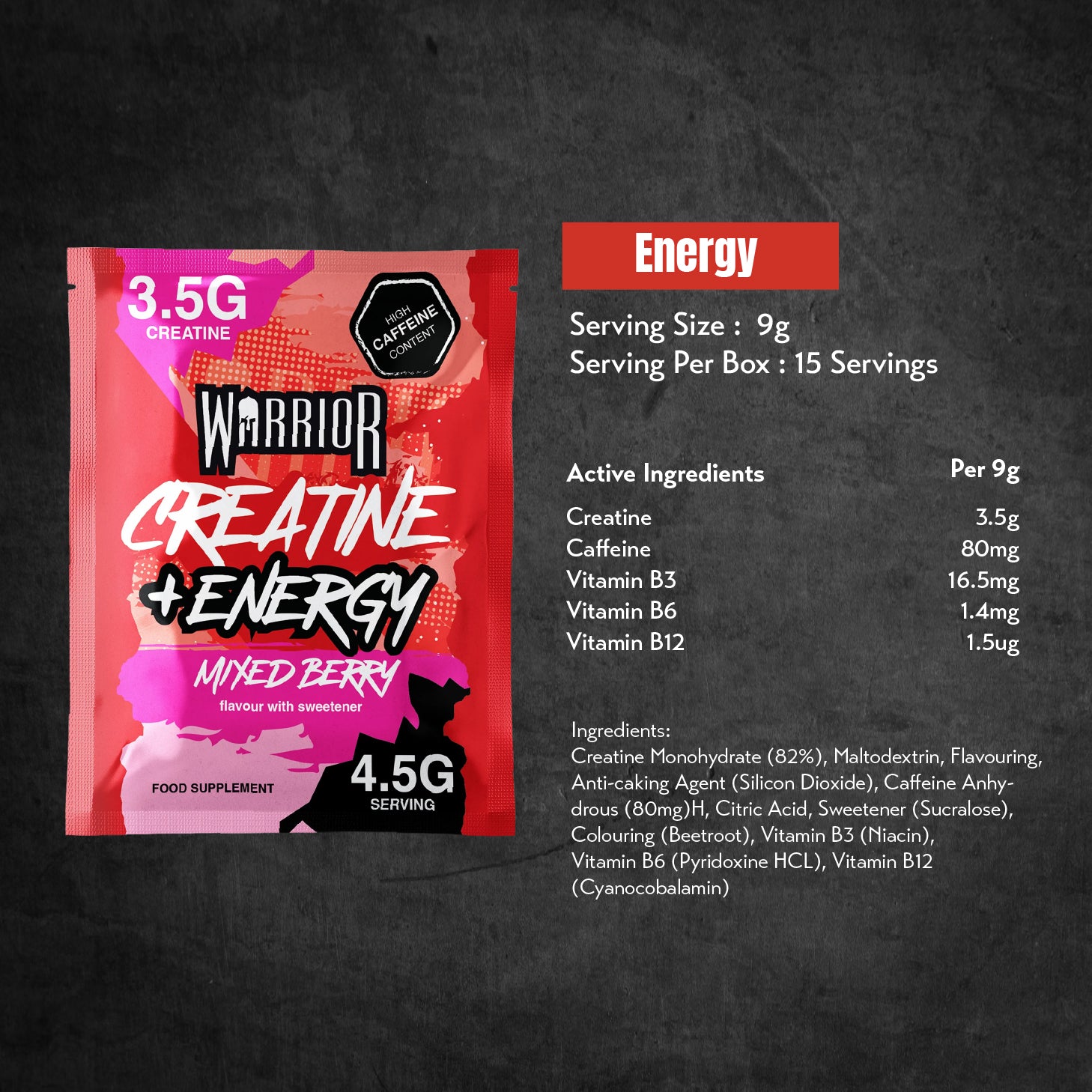 Warrior Creatine Plus 15 Sachets