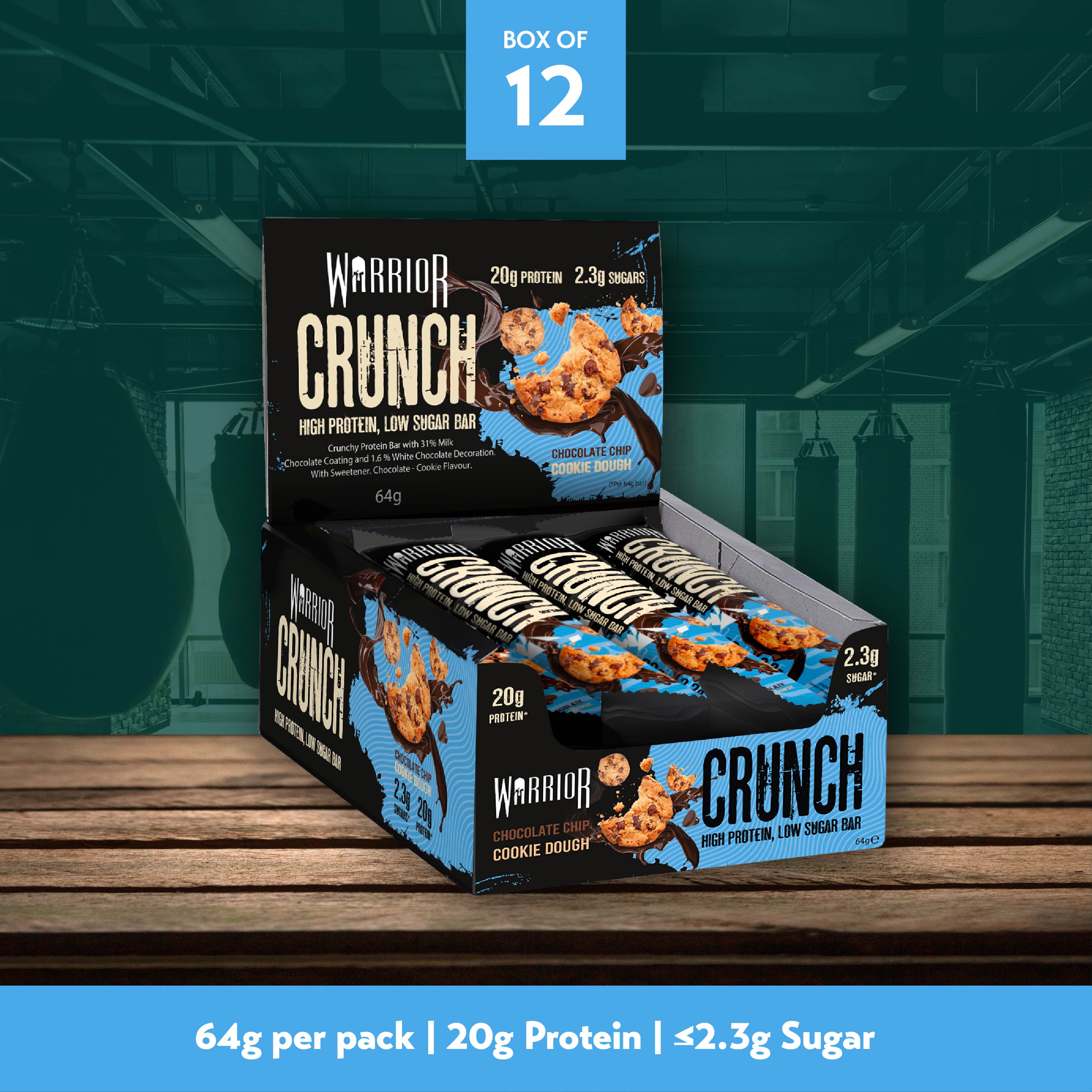 Warrior Crunch Protein Bar (12 Bars)