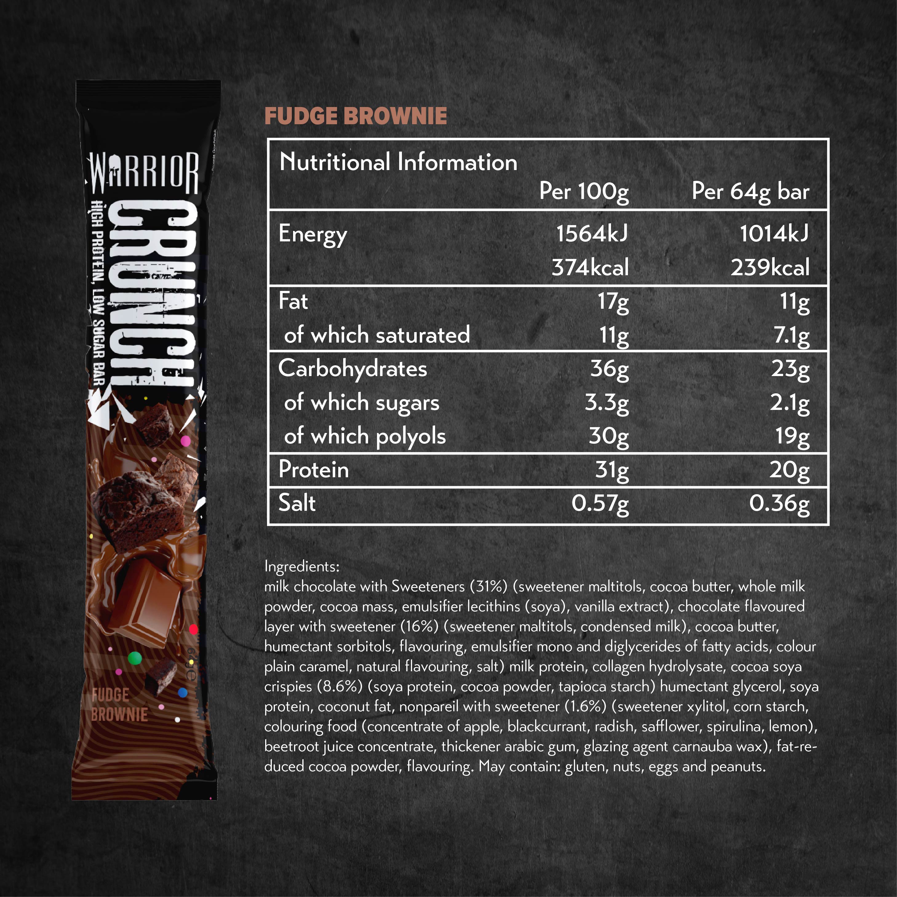 Warrior Crunch Protein Bar (12 Bars)