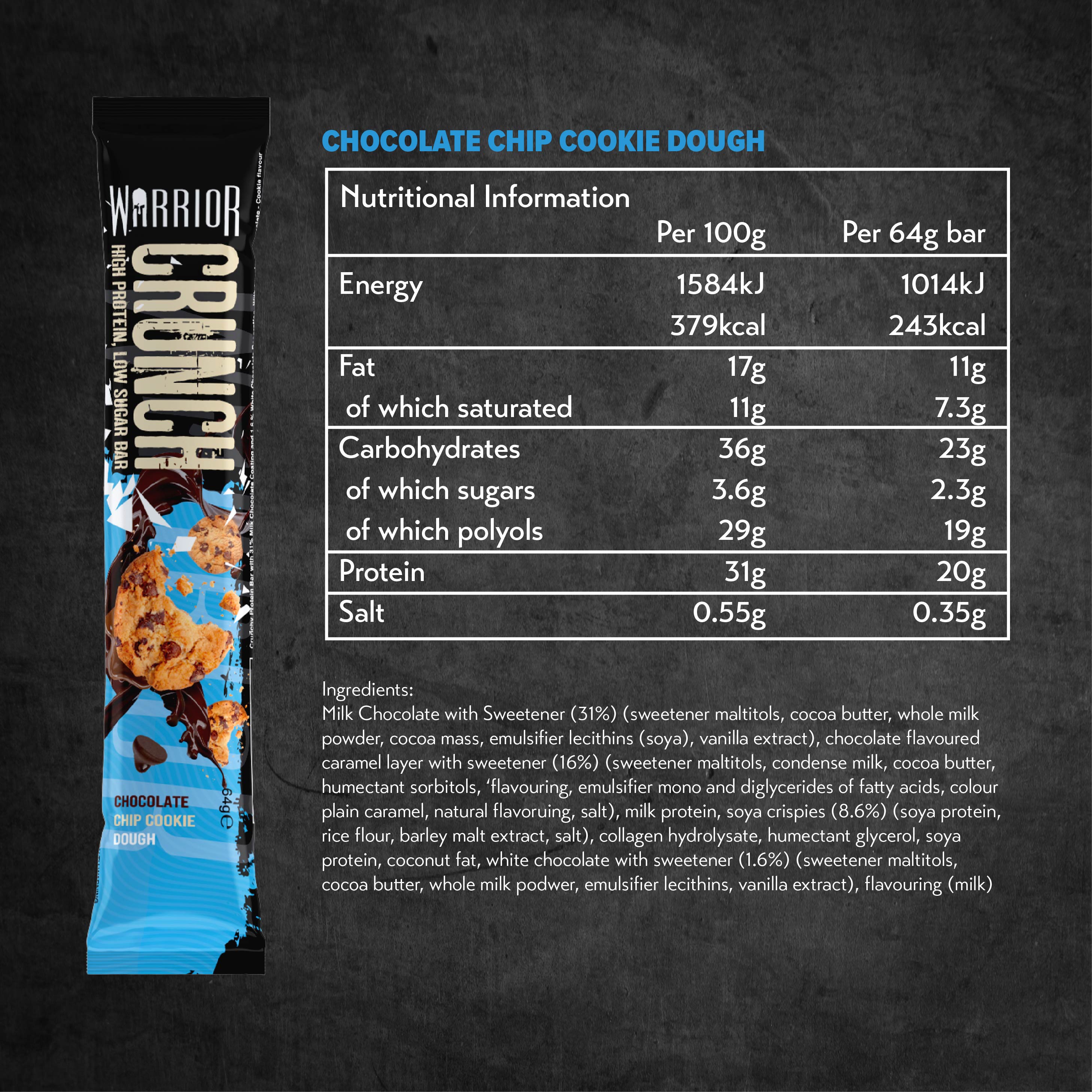 Warrior Crunch Protein Bar (12 Bars)