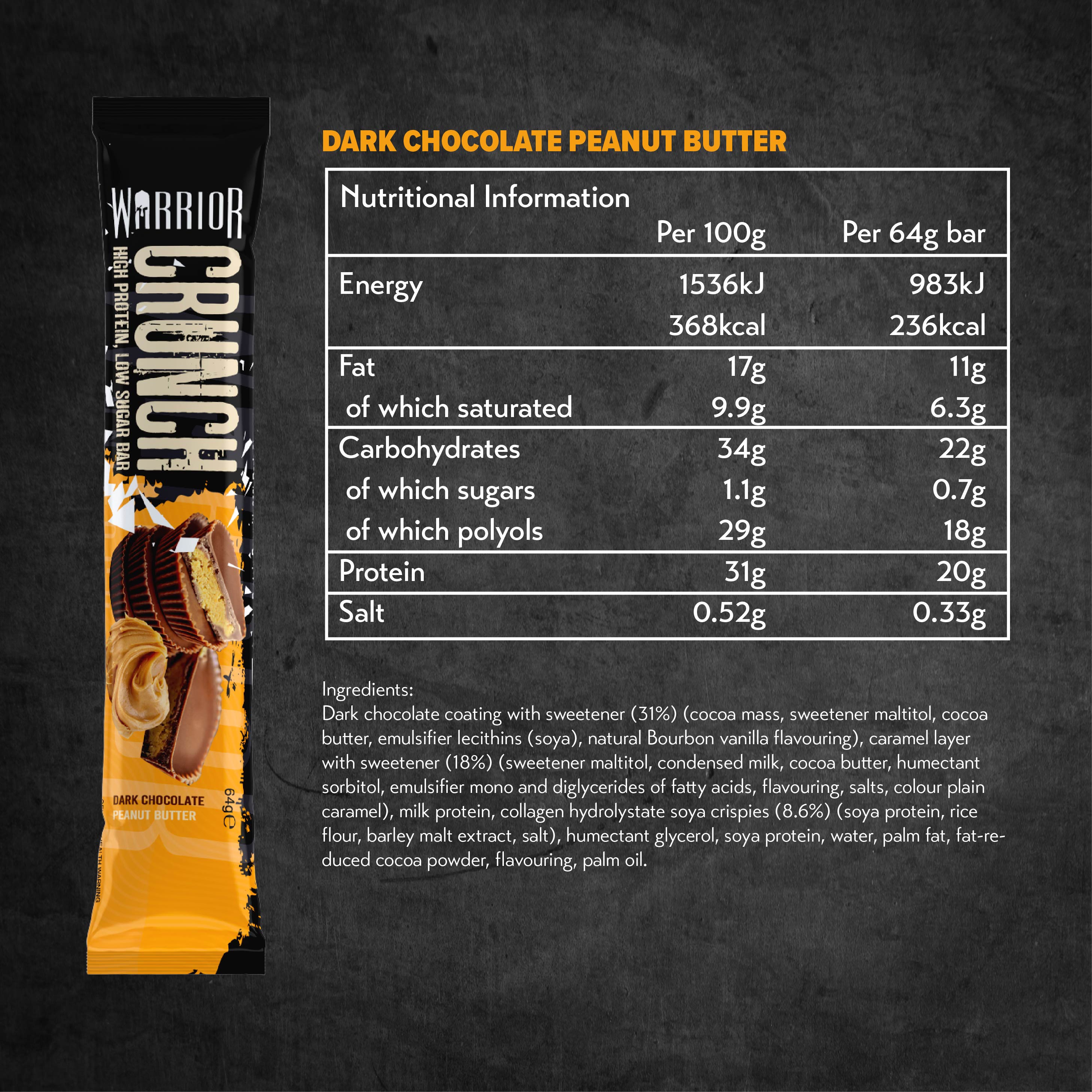 Warrior Crunch Protein Bar (12 Bars)