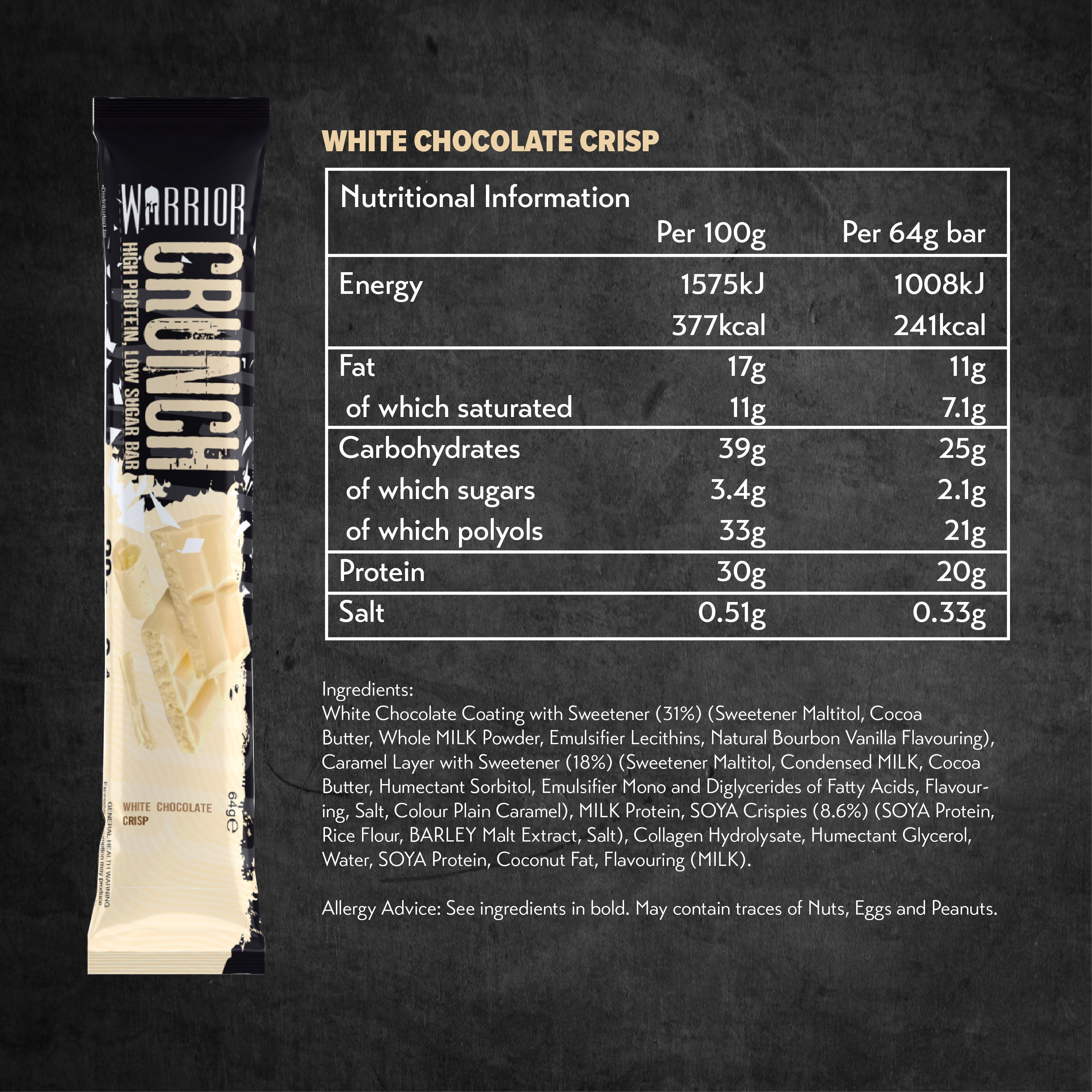 Warrior Crunch Protein Bar (12 Bars)