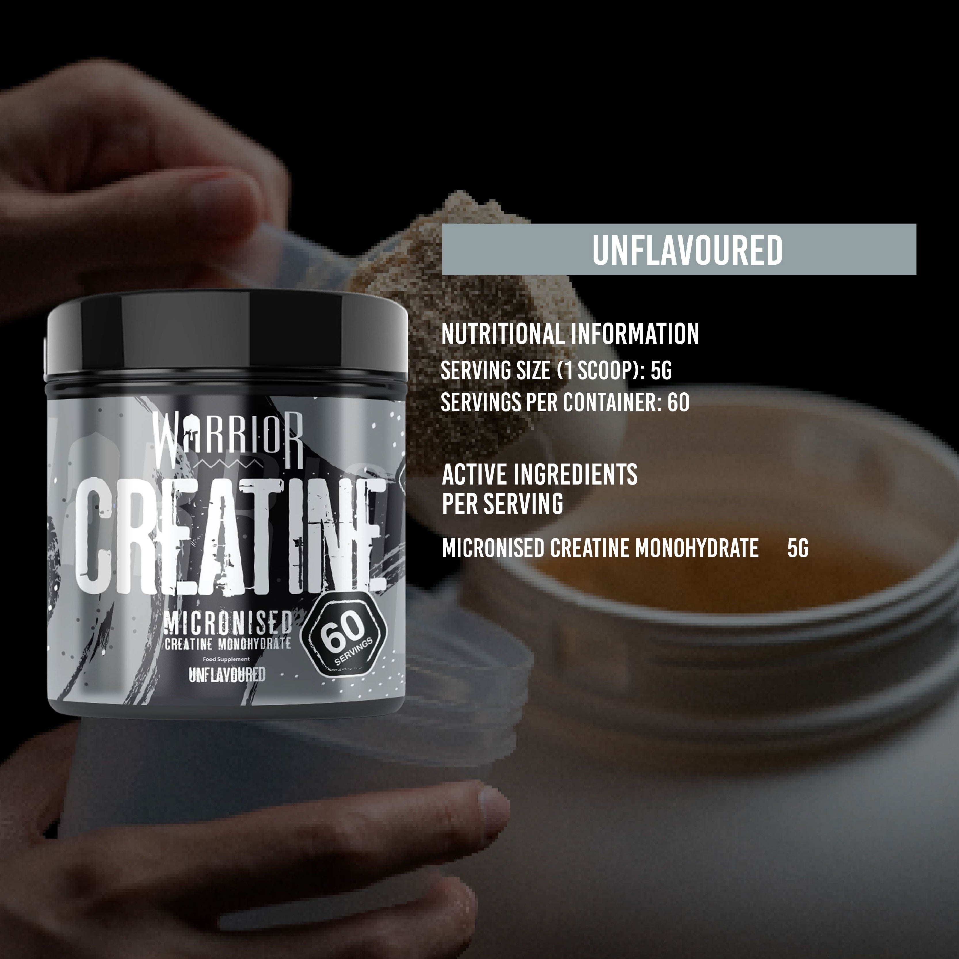 Warrior Essentials Creatine (300g) + Warrior Creatine Bar (Box of 12)
