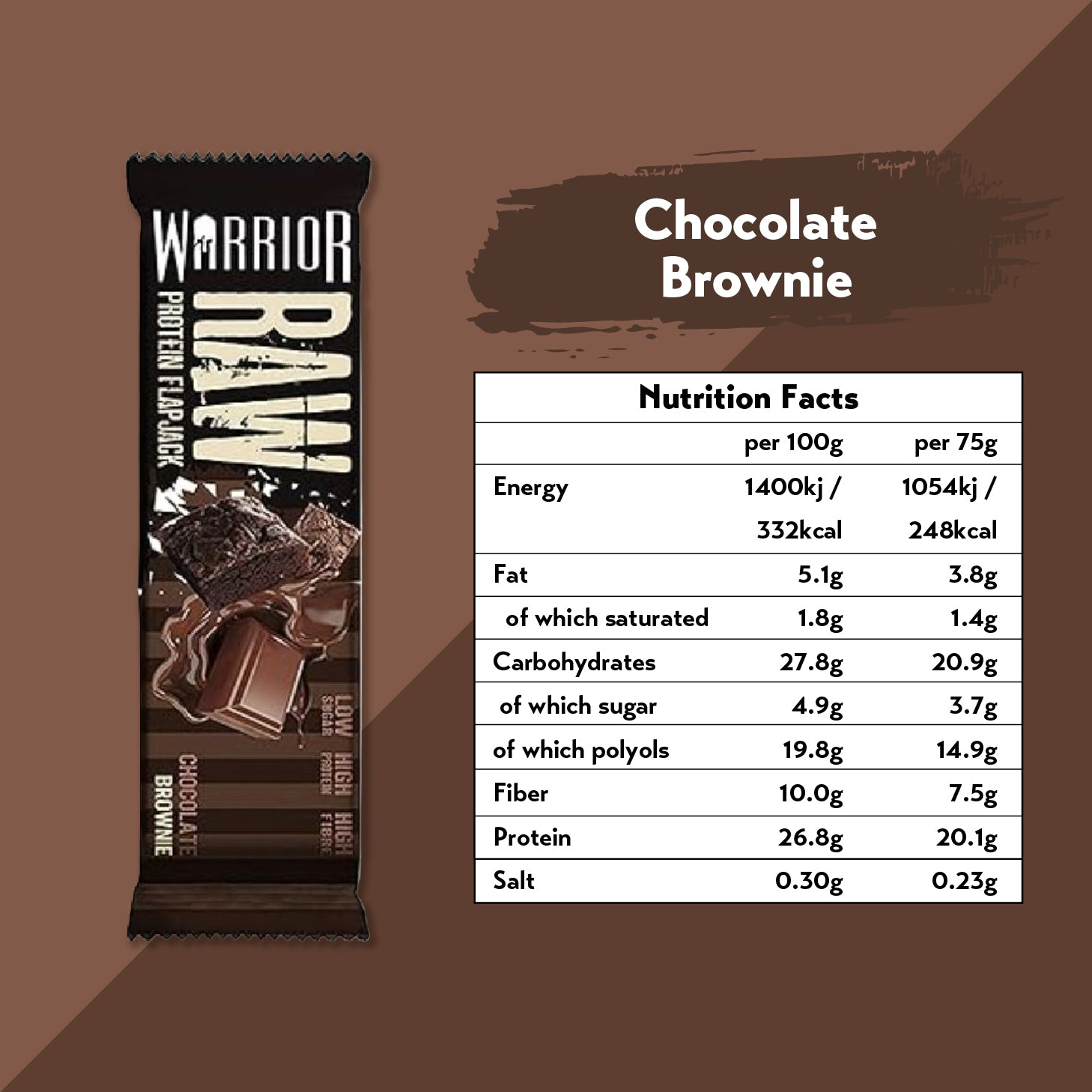 Warrior RAW Protein Flapjack (Box of 12)