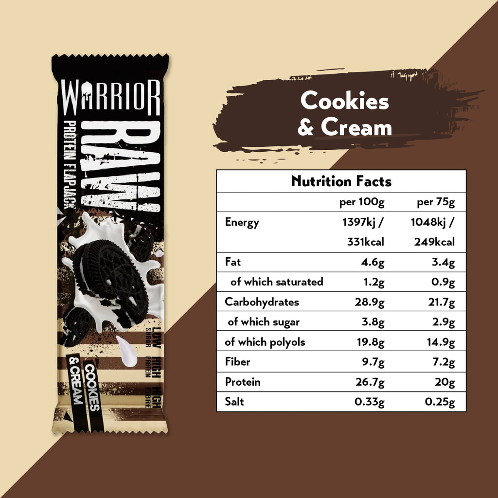 Warrior RAW Protein Flapjack (Box of 12)