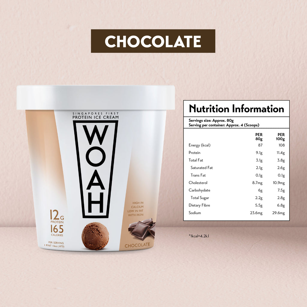 [Bundle of 2] Woah Protein Icecream 473ML + FREE HE+ x2