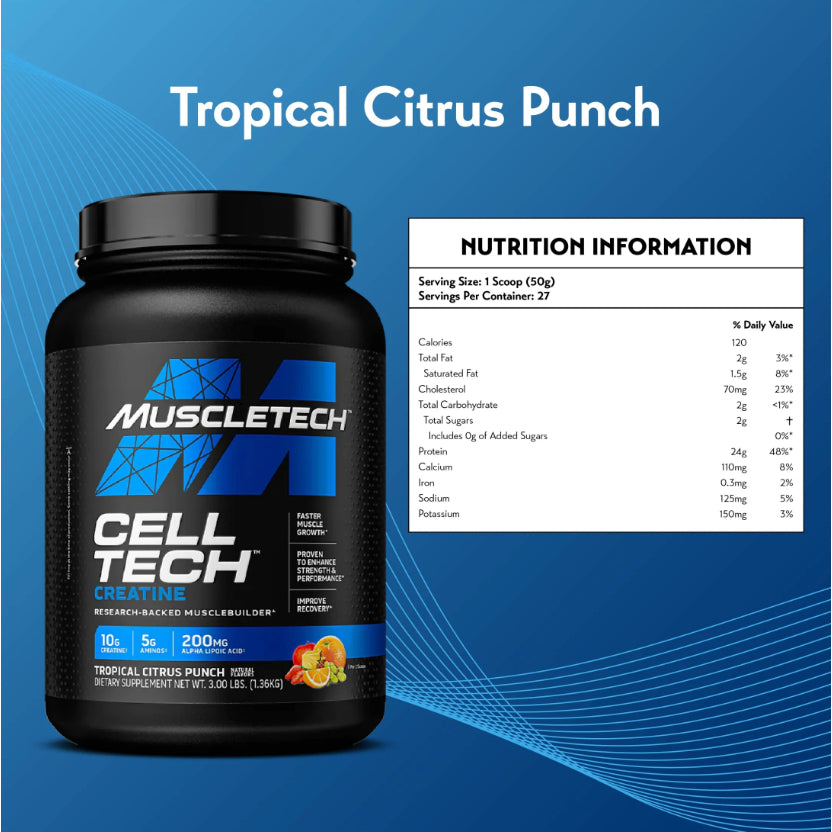 MuscleTech Cell Tech Creatine BCAA 3lbs / 1.32kg